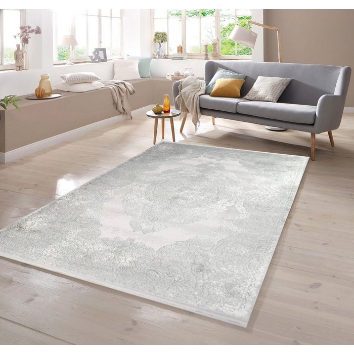 Teppich Orientteppich mit klassischen Ornamenten in Grau TeppichHome24 rechteckig