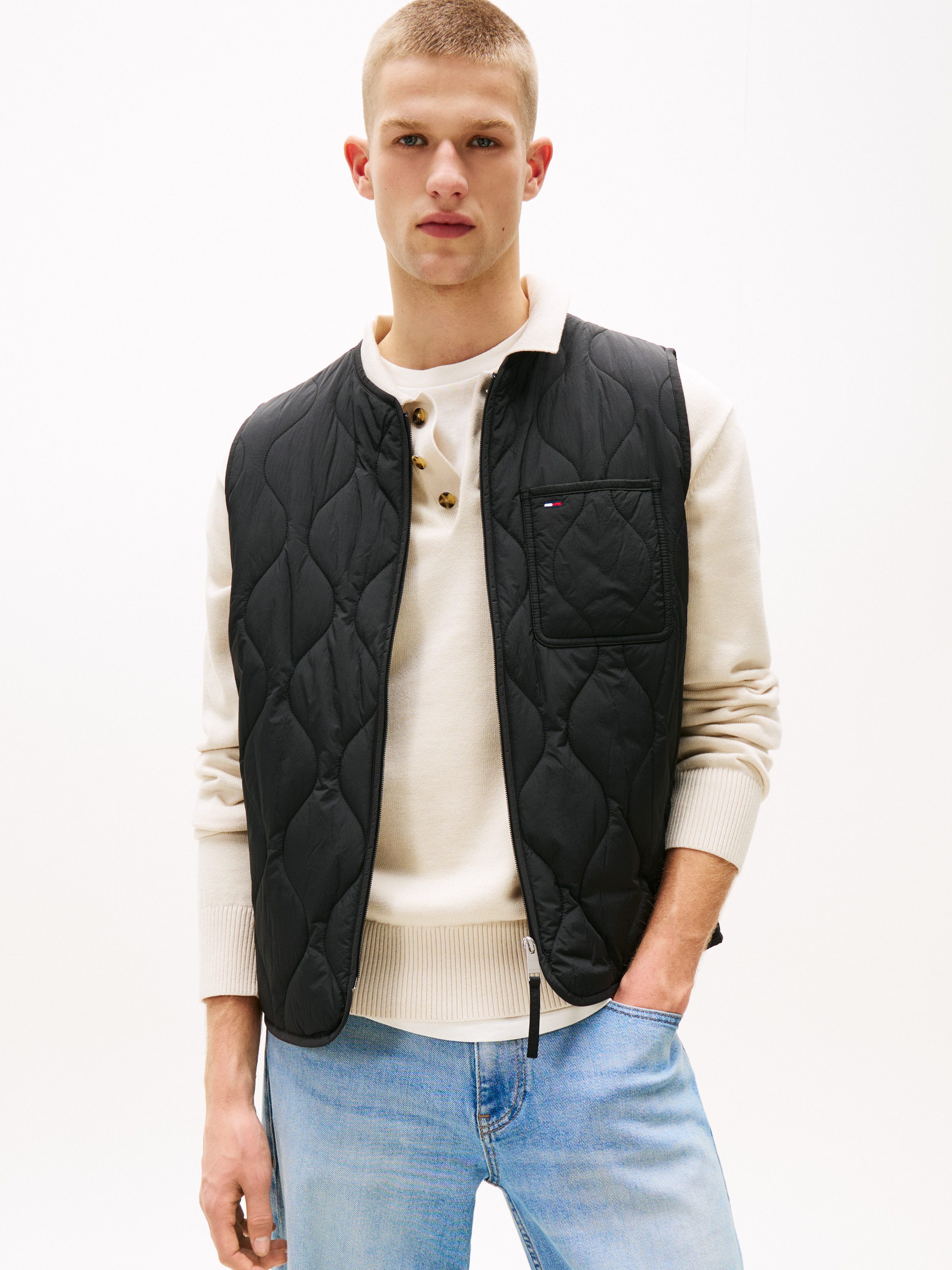 Tommy Jeans Steppweste TJM QUILTED VEST EXT Mit Rundhalsausschnitt günstig online kaufen