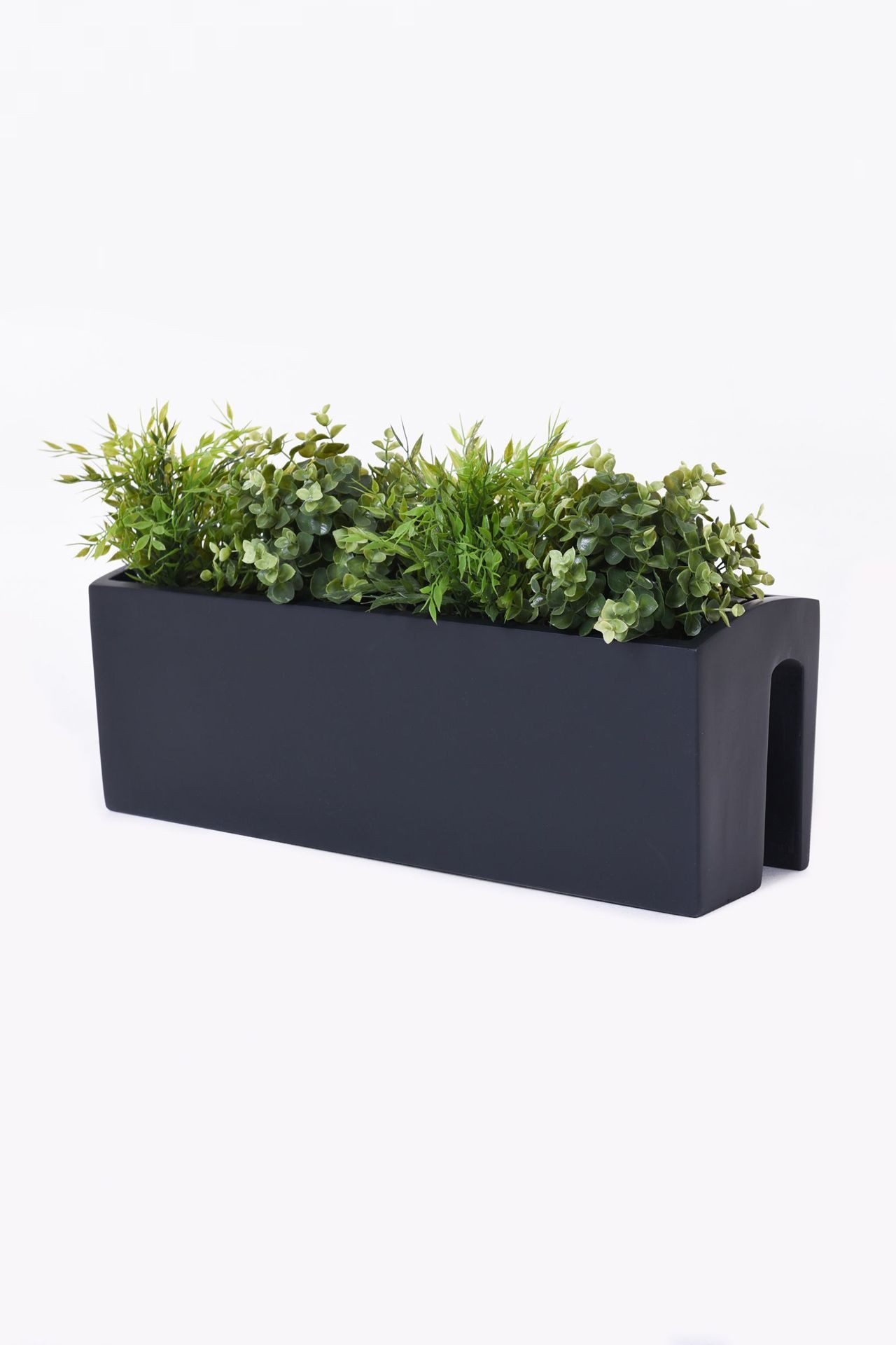 VIVANNO Balkonkasten Fiberglas BALKONA CLASSIC Kasten - Anthrazit Matt (1 St), 60x19x21,50 cm