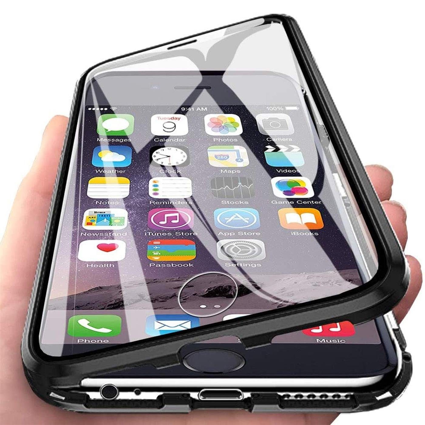 CoolGadget Handyhülle »Metall Magnet Handy Case« für Apple iPhone 6, iPhone  6S 4,7 Zoll, Hülle 360 Grad Schutz Cover Vorne Hinten Gehärtetes Glas für iPhone  6 / 6s online kaufen | OTTO