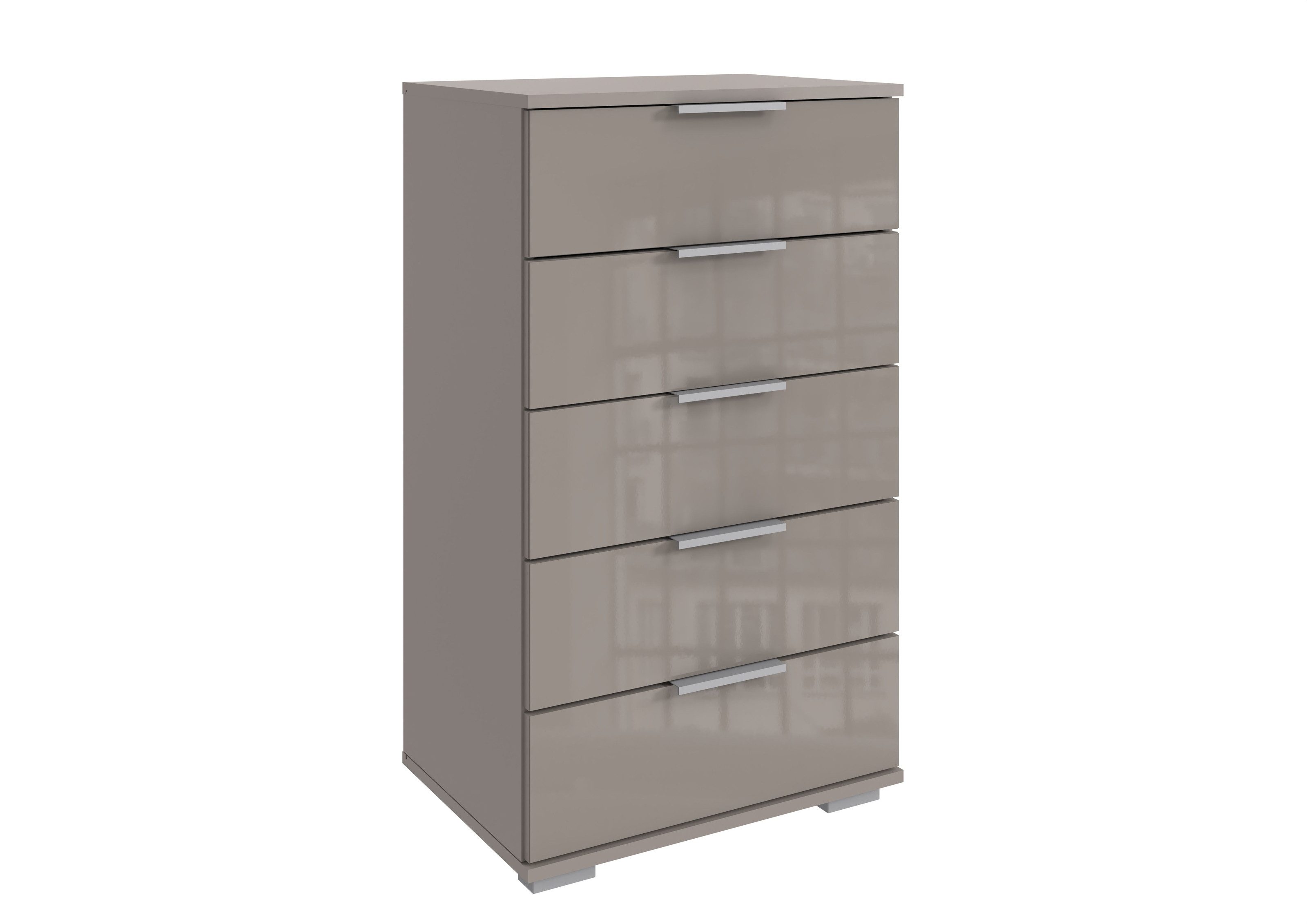 Wimex Hochkommode 5 Schubladen, SAHARAGRAU - 49x102x41cm (BxHxT)