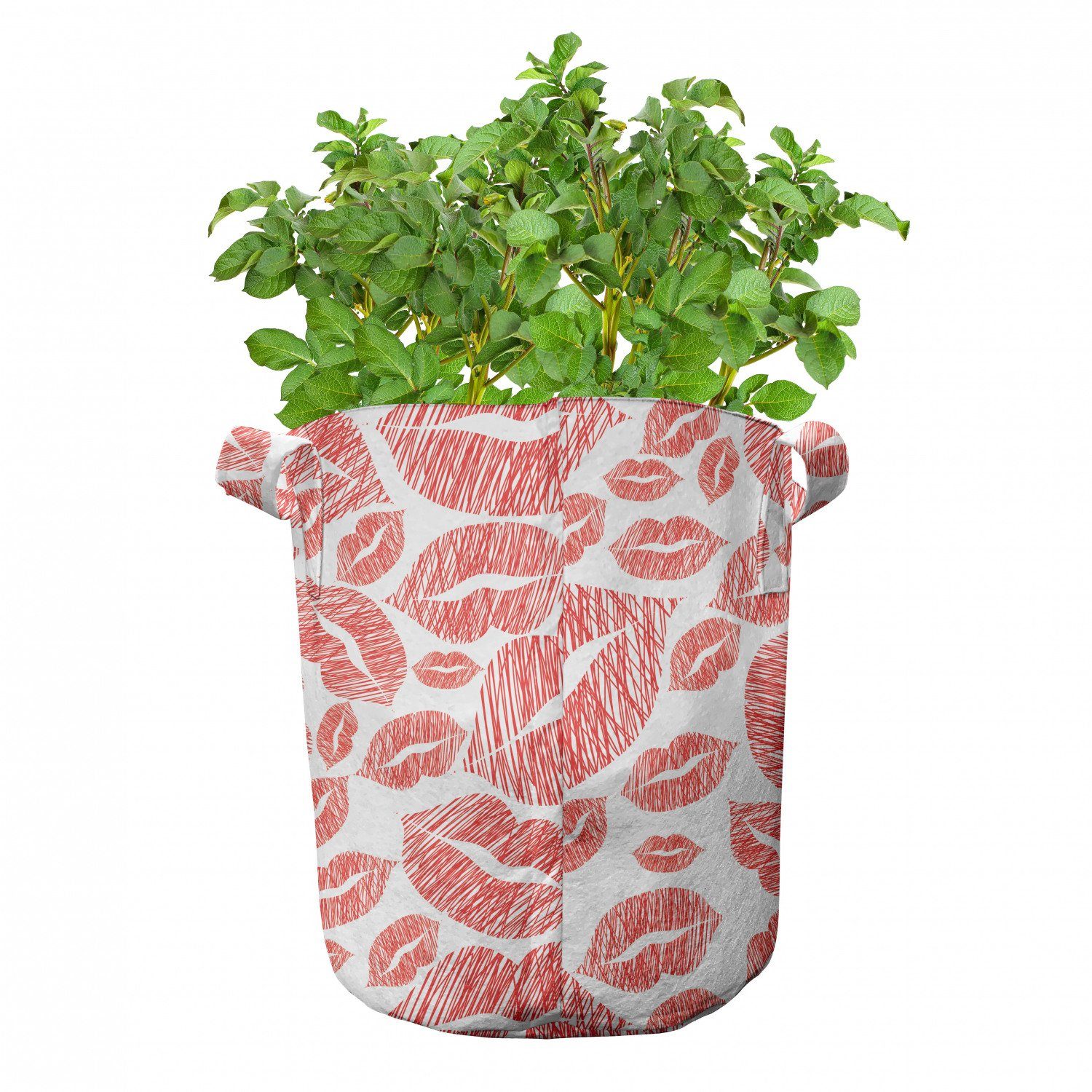 Hot Stofftöpfe Pflanzkübel Dame Abakuhaus Romantisch mit Lippen Pflanzen, für Griffen Retro hochleistungsfähig
