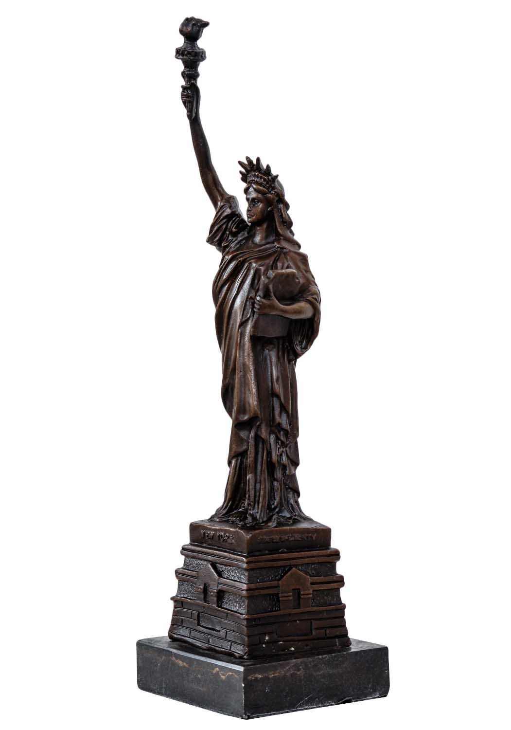 York Bronzeskulptur Statue Skulptur Figur USA Aubaho New Bronze Freiheitsstatue Antik-