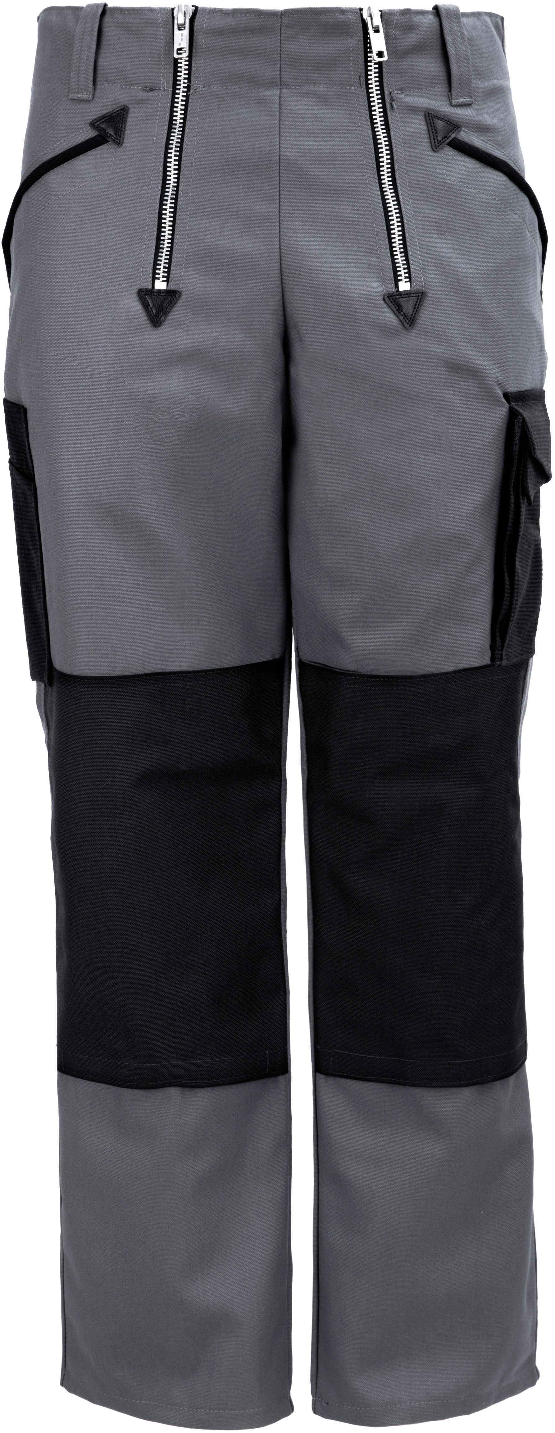 JOB Arbeitshose Zunfthose grau aus Canvas mit Kniepolstertaschen