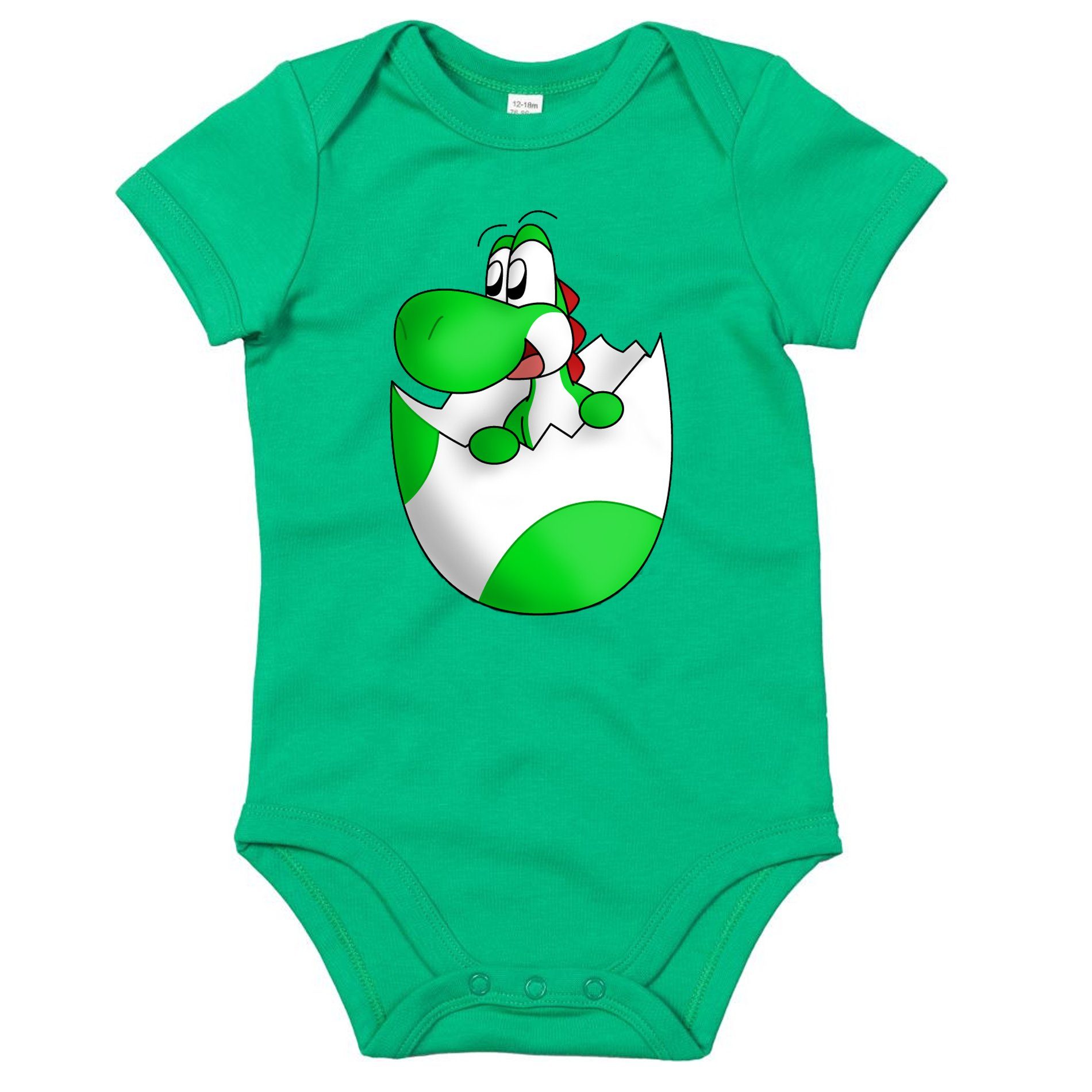 Blondie & Brownie Strampler Kinder Baby Baby Yoshi Ei Mario Super Retro Konsole Gaming