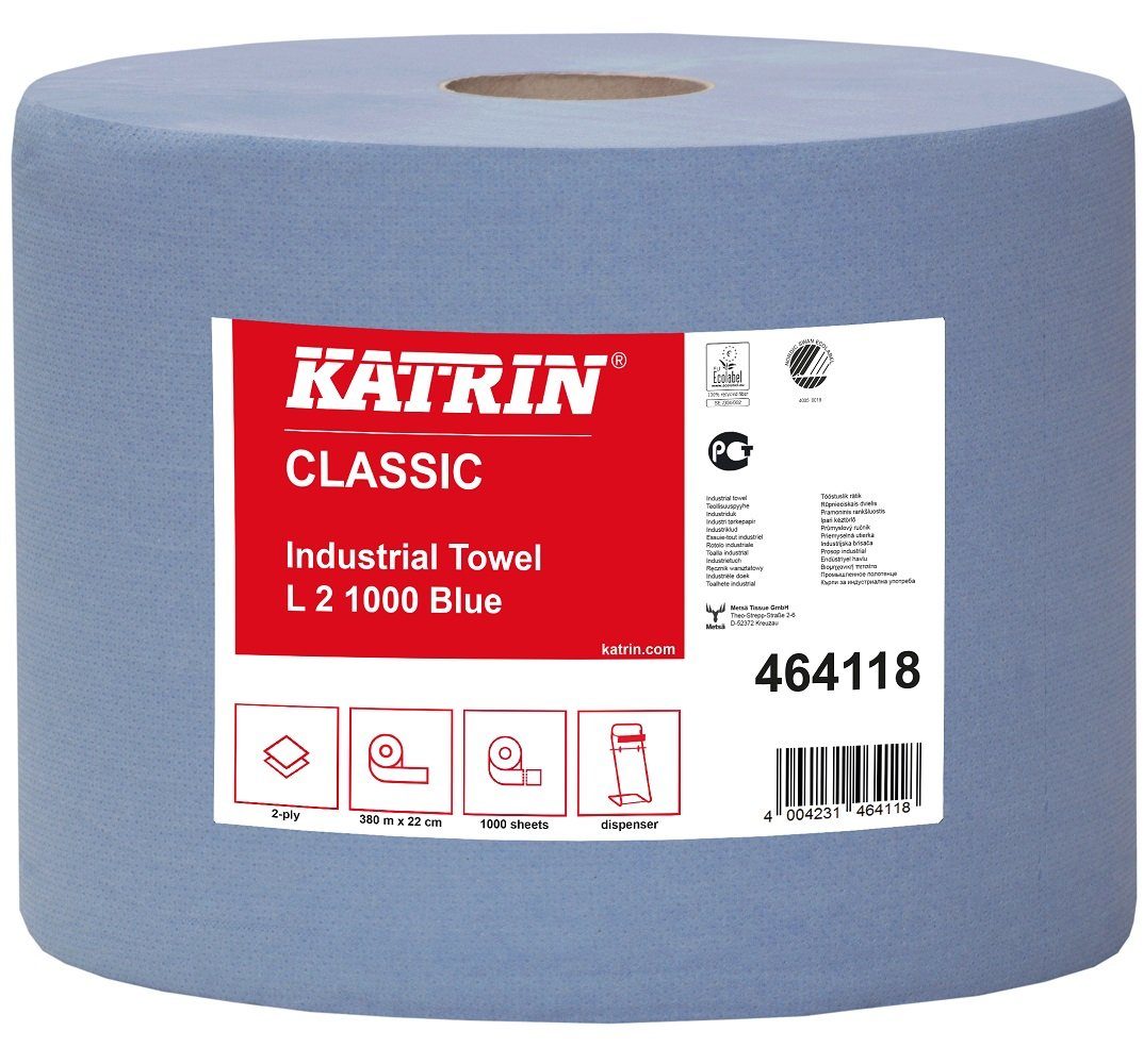 KATRIN Papierhandtuch KATRIN® 464118 Putztuchrollen Classic L2 Blue - 2