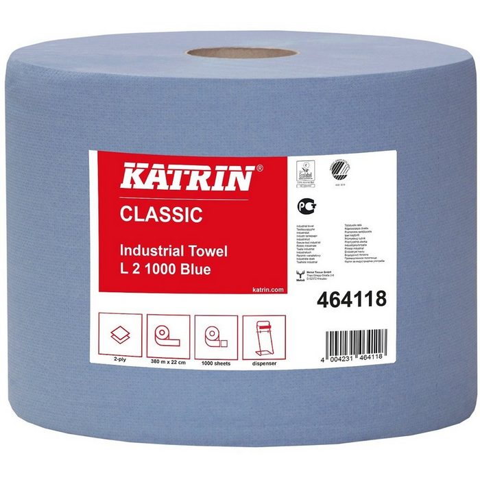 KATRIN Papierhandtuch KATRIN® 464118 Putztuchrollen Classic L2 Blue - 2