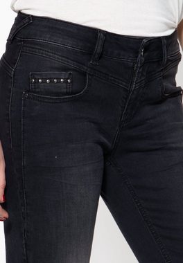 ATT Jeans 5-Pocket-Jeans Zoe cropped mit gekürzter Beinlänge und Nieten