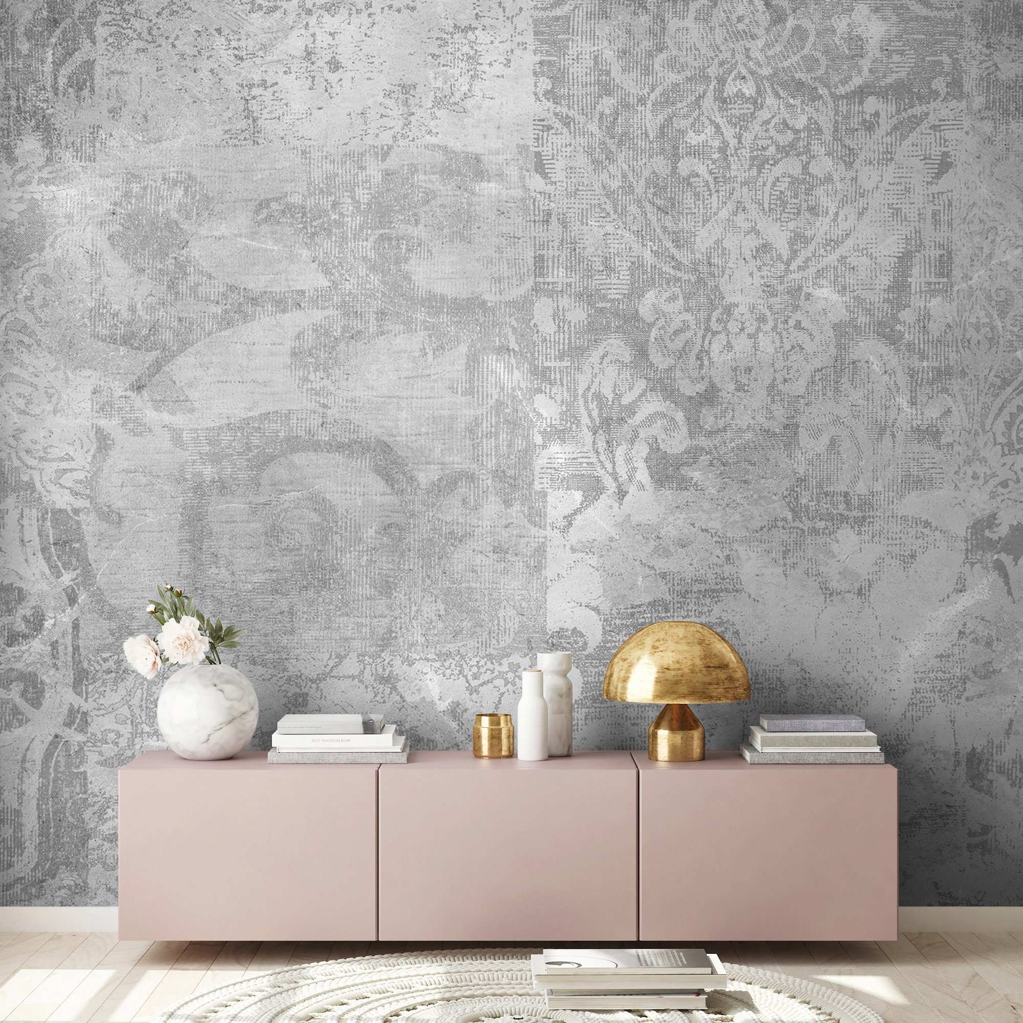 Architects Paper Fototapete Atelier 47 Flourish 3, glatt, Barock, (4 St), Barock Fototapete 4,00 m x 2,70 m 200 g Vlies Premium Tapete Vintage