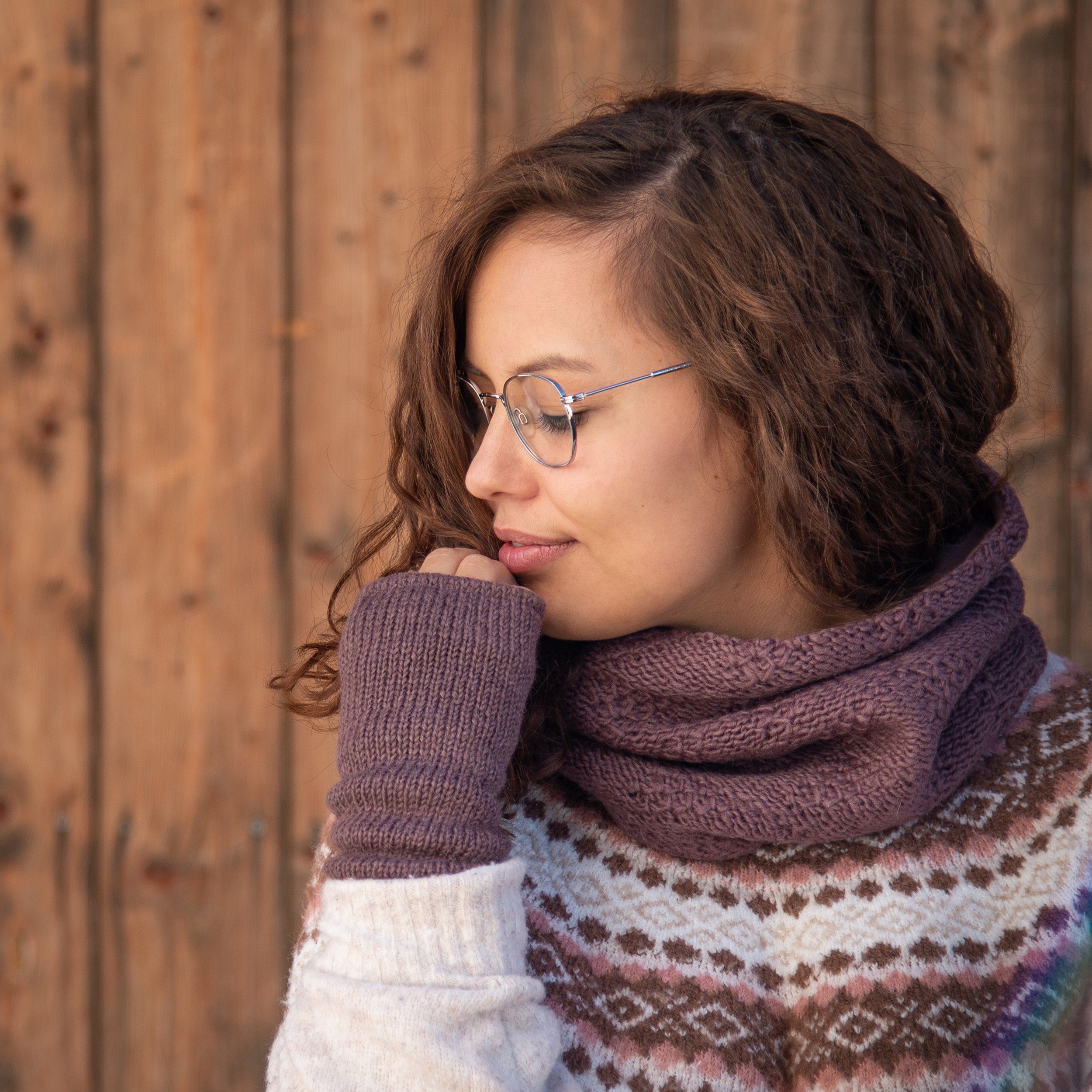 McRon Armstulpen Pulswärmer Modell Reka mit Daumen, mit hohem Schurwoll-Ant günstig online kaufen