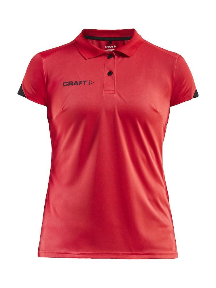 Craft Poloshirt Pro Control Impact (leicht, atmungsaktiv) rot Damen