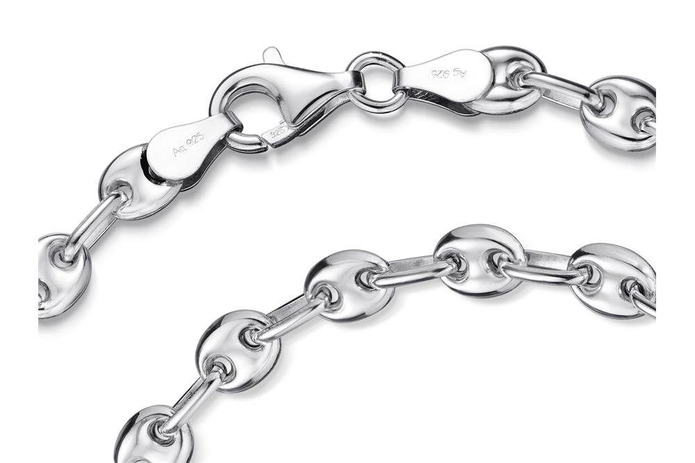 Silberkettenstore Silberarmband Kaffeebohnenkette Armband 5mm - 925 Silber günstig online kaufen