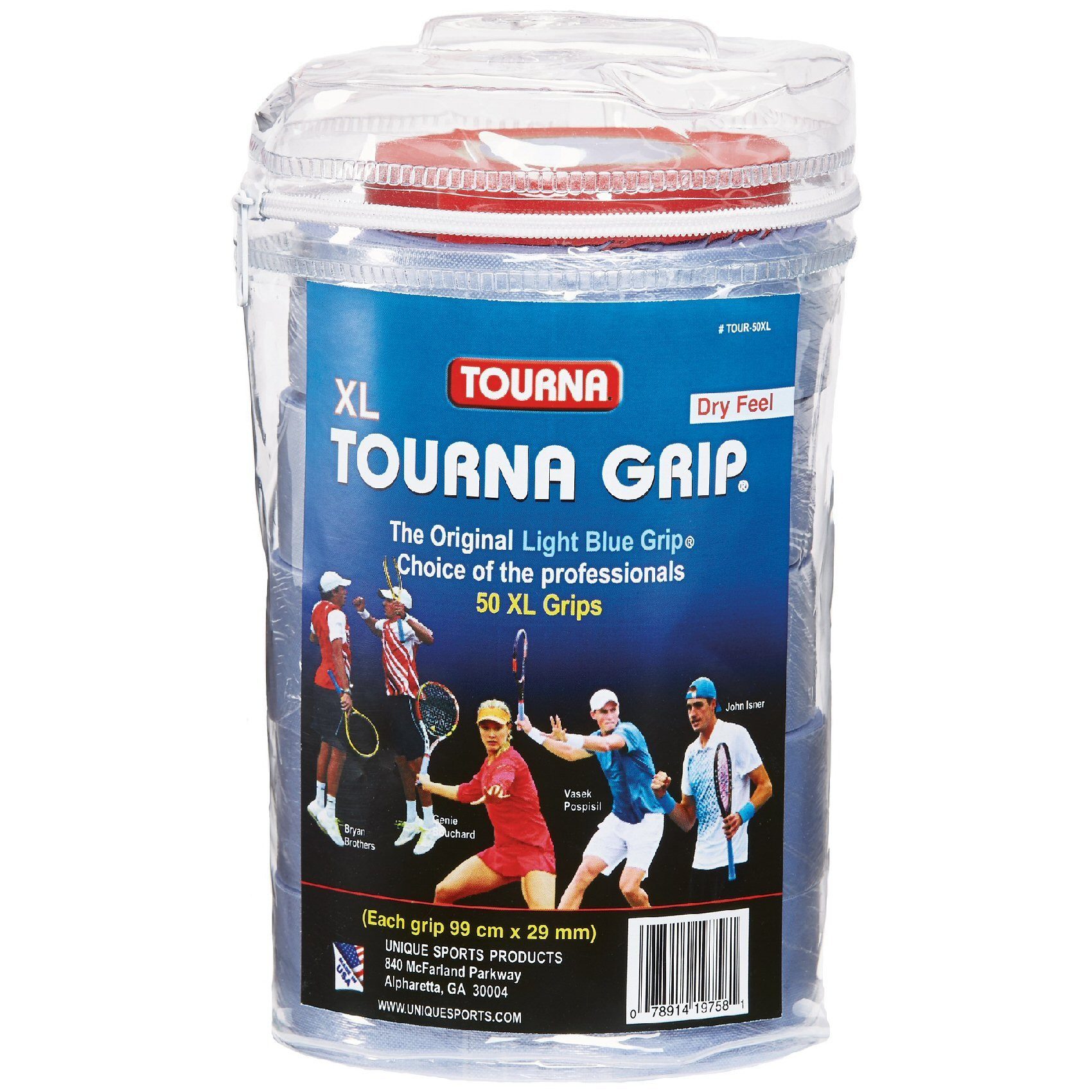 Tourna Grip Europe GbR Griffband Overgrip Grip XL 0.45mm blau 50er Tour Pack