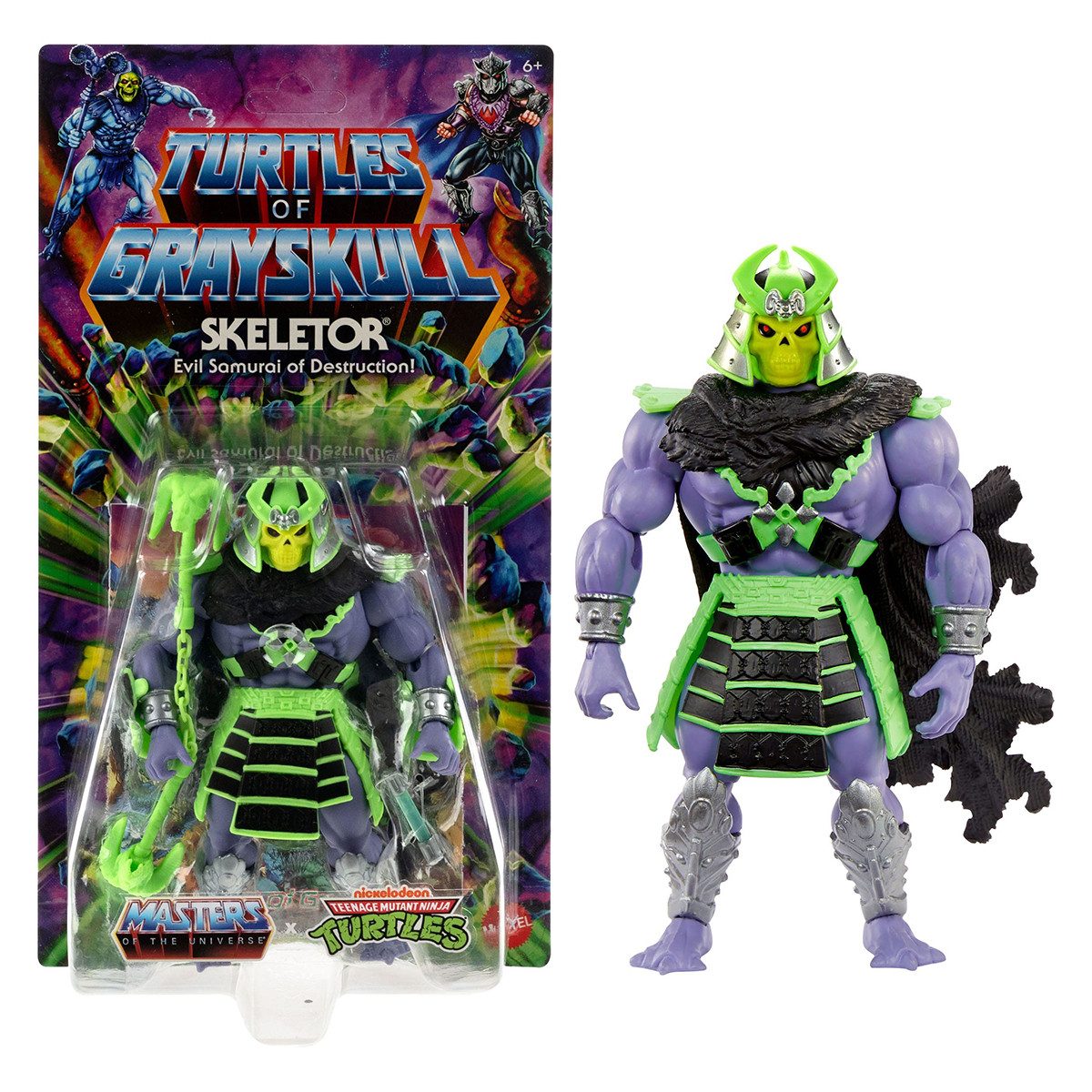 Mattel® Actionfigur Turtles of Grayskull, (Größe: 14 cm, Masters of the Universe x Teenage Mutant Ninja Turtles)
