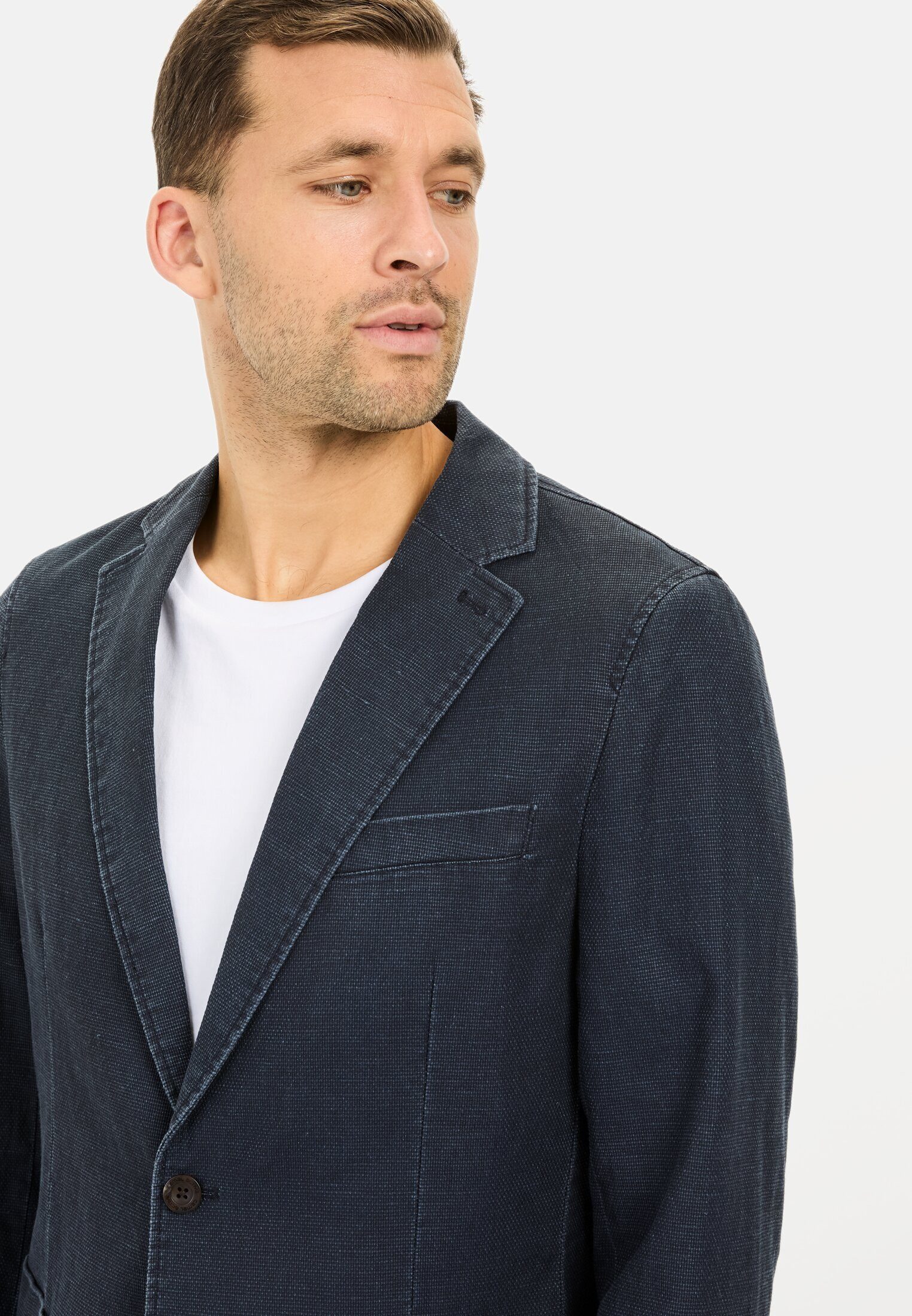 camel active Jerseysakko mit 2-Knopf-Verschluss Langarm Reverskragen Blazer_Jerseyblazer