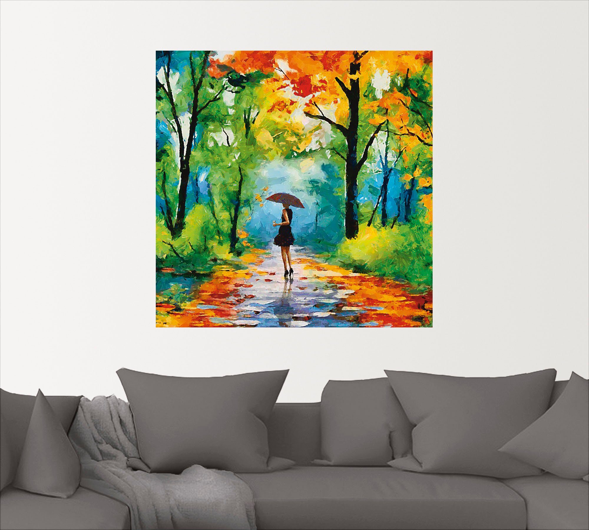 Artland Wandbild Herbstlicher Spaziergang im Park, günstig online kaufen