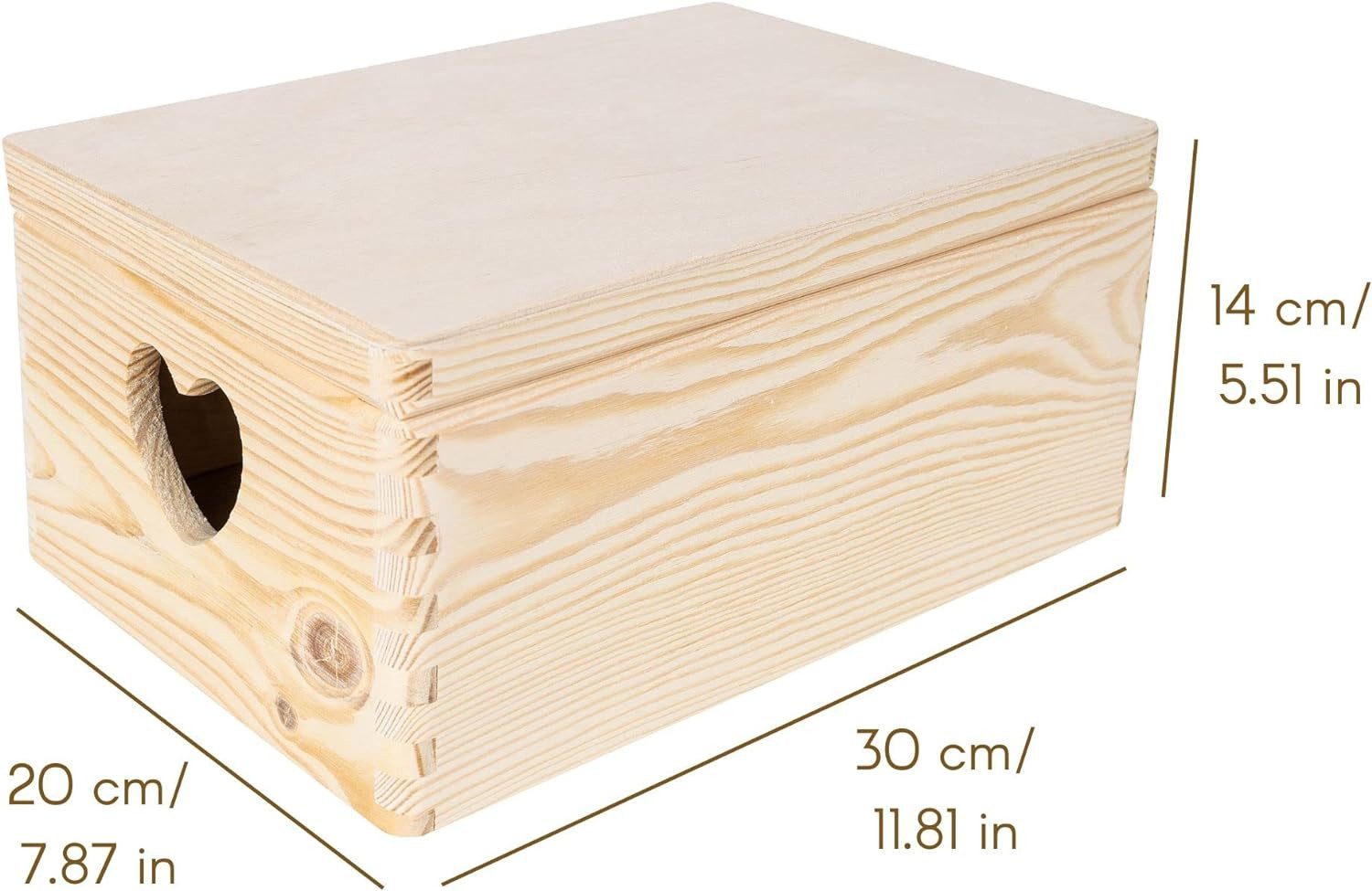 Creative Deco Aufbewahrungsbox Holzkiste mit Deckel günstig online kaufen