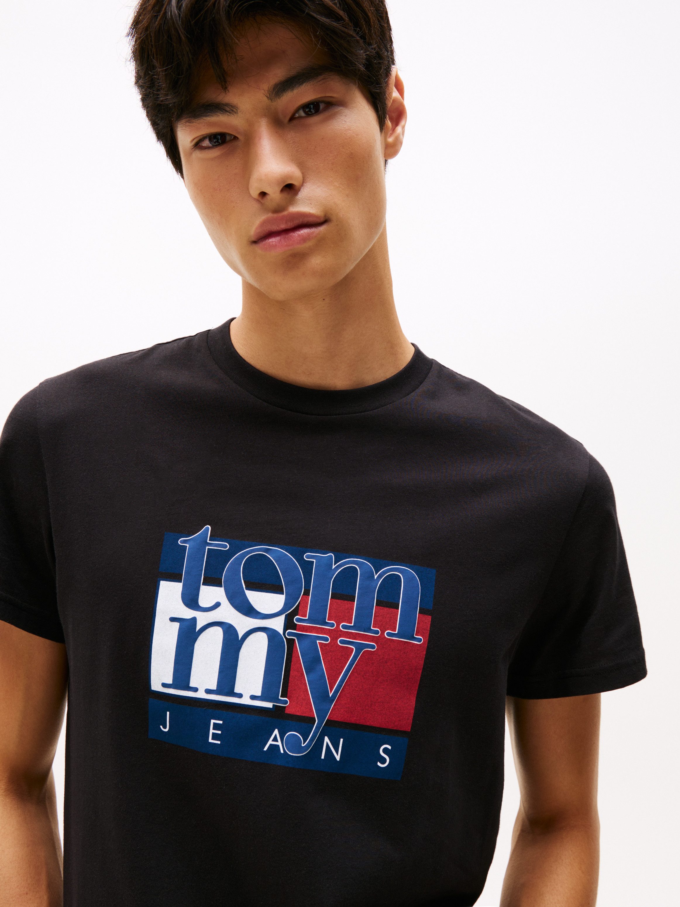 Tommy Jeans T-Shirt TJM RWB FLAG TEE EXT Slim fit, mit Rundhals günstig online kaufen