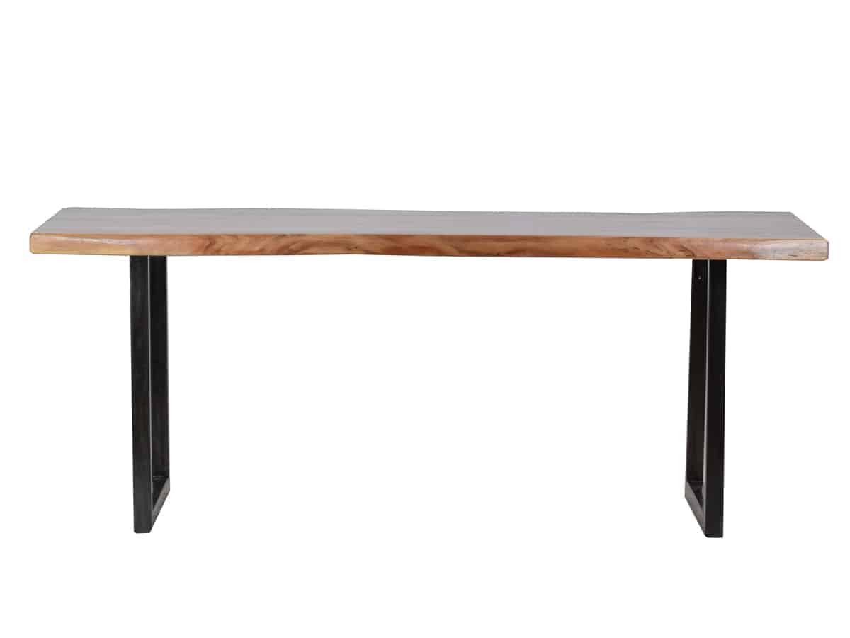 MiaMöbel Esstisch Vanaja, aus massivem Teakholz Dunkelbraun