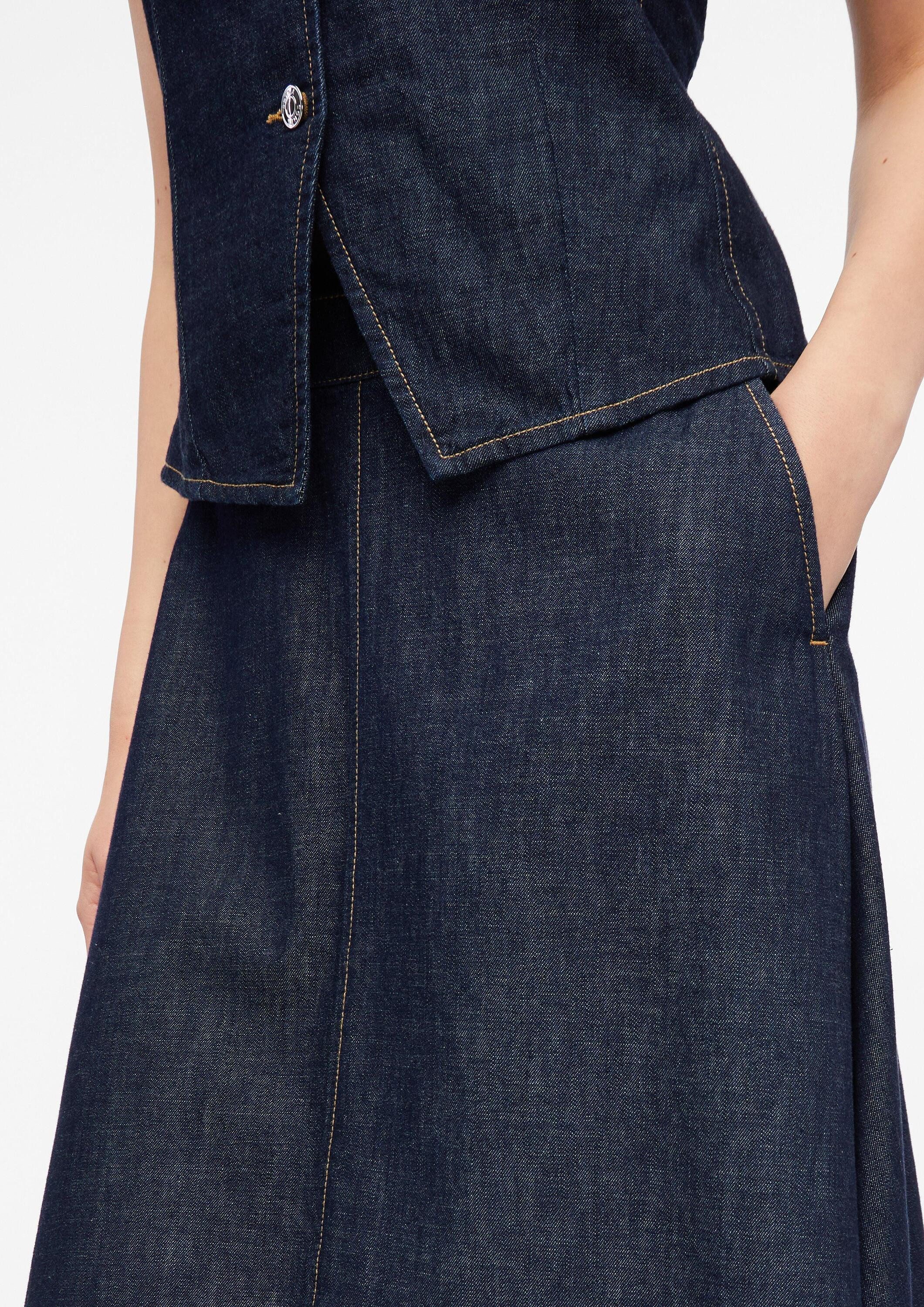 comma Midirock Rock Leichter Denimrock im A-Shape