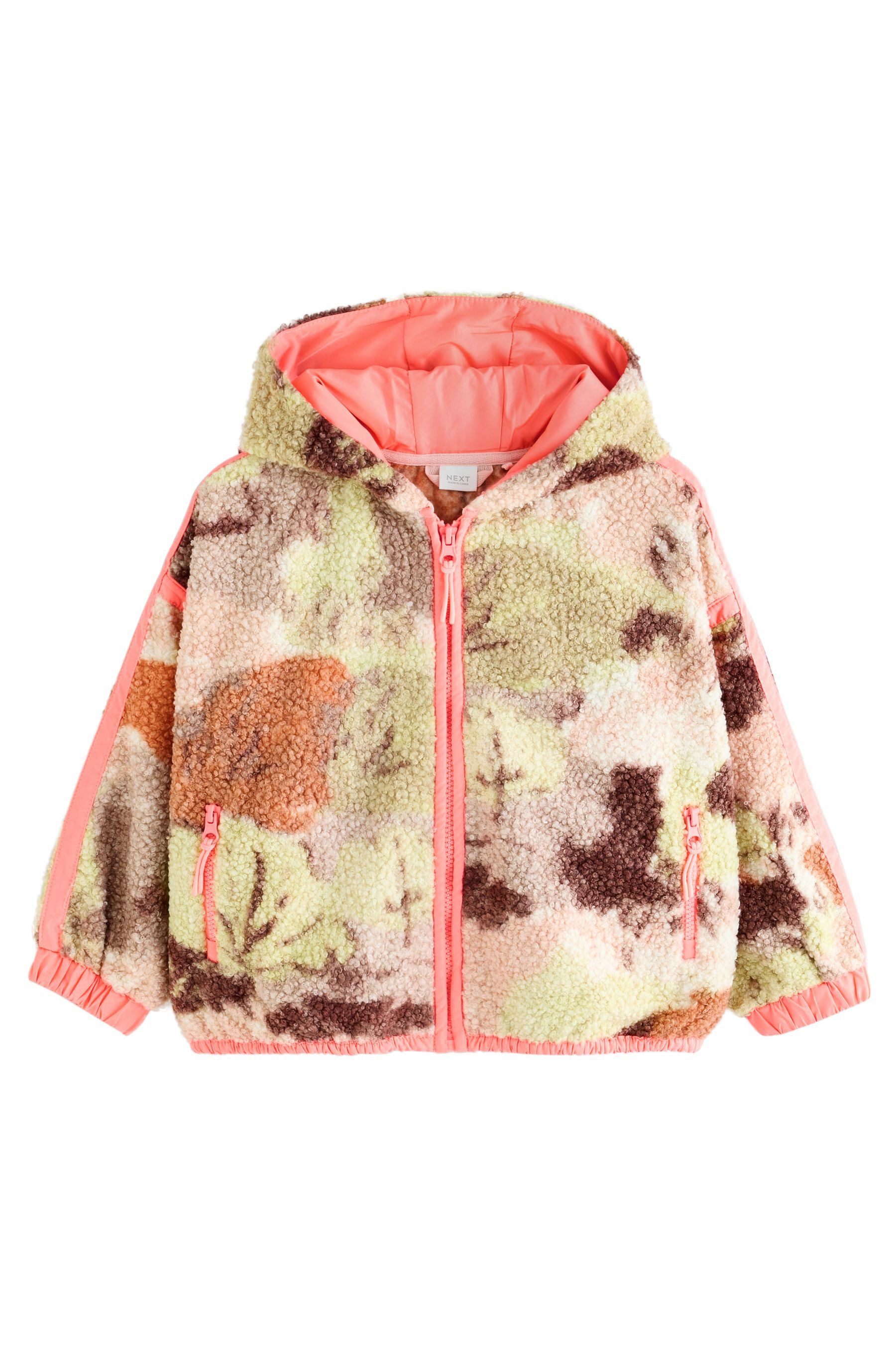 Next Kapuzenfleecejacke Borg-Jacke mit Kapuze und Reißverschluss (1-St)