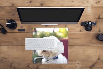 MuchoWow Gaming Mauspad Niedlicher Malteser Hund (1-St), Mousepad mit Rutschfester Unterseite, Gaming, 40x40 cm, XXL, Großes