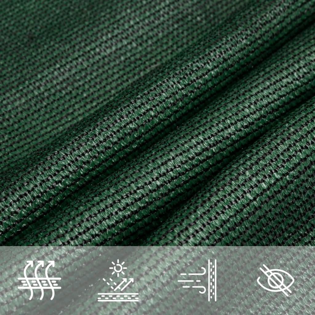 vidaXL Sonnensegel Sonnensegel 160 g/m² Dunkelgrün 4,5x4,5x4,5 m HDPE, (1-tlg)