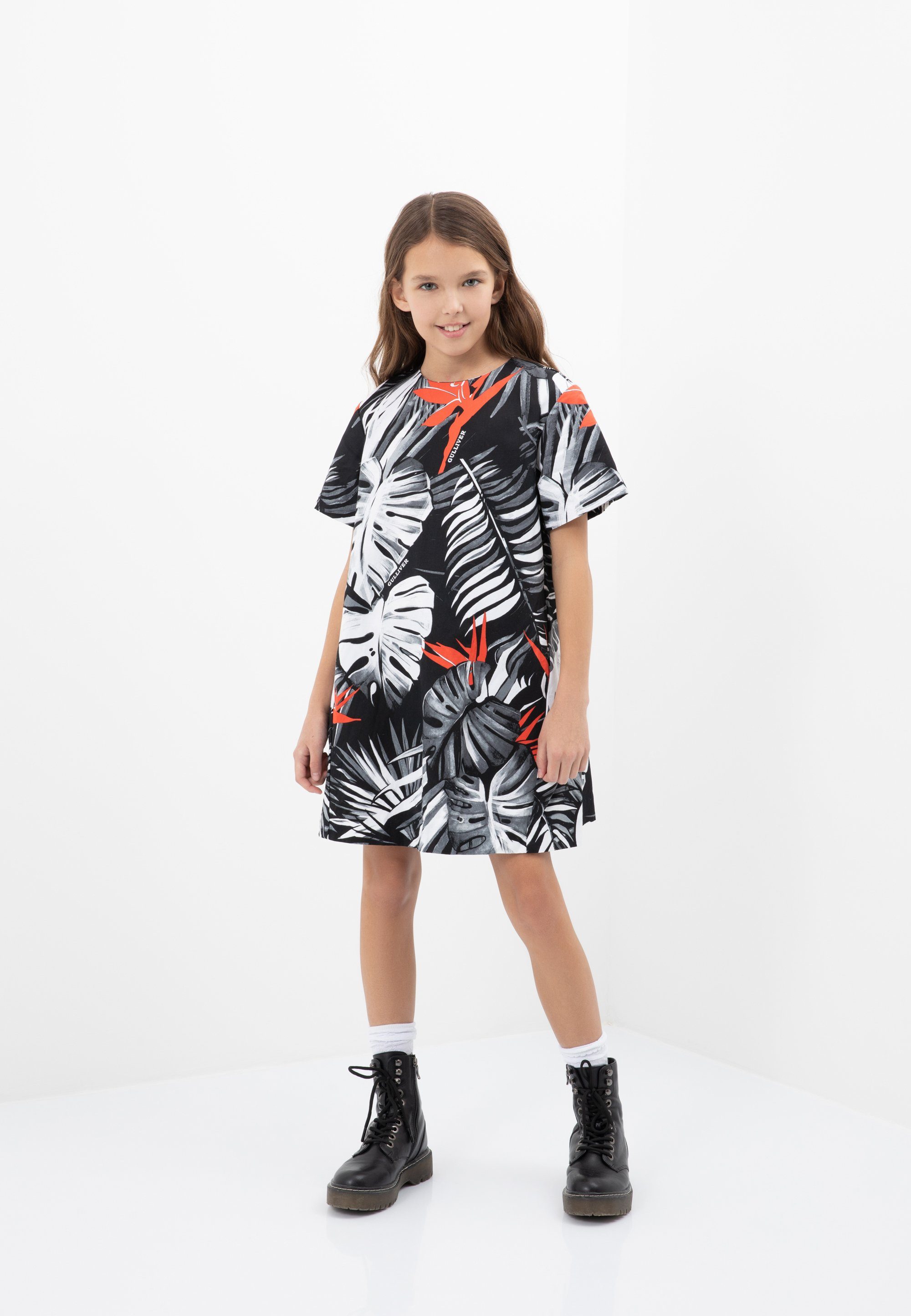 Allover-Print Gulliver mit floralem Jerseykleid