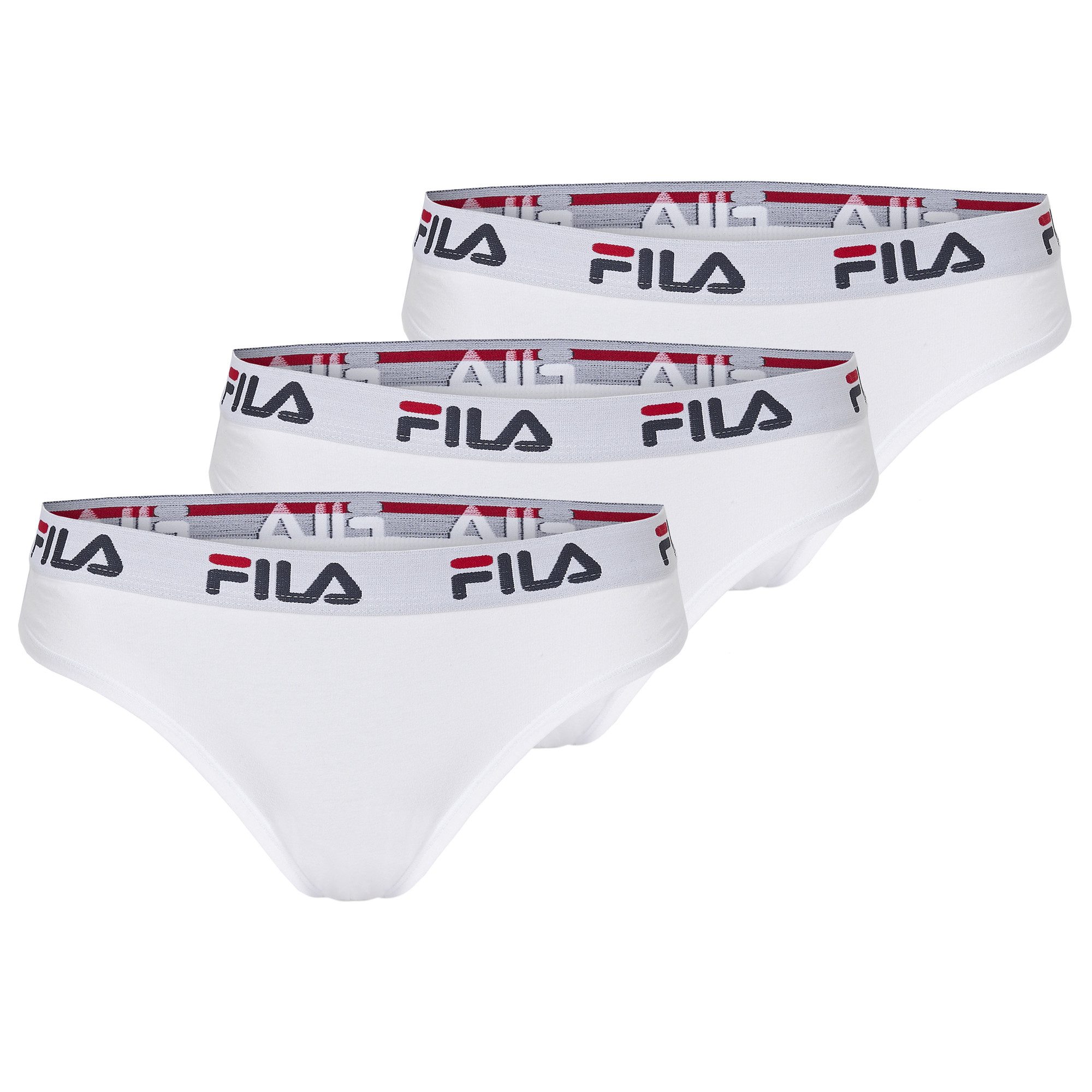 Fila Brasilslip WOMAN BRAZILIAN SLIP (3er Pack) mit elastischem Logobund