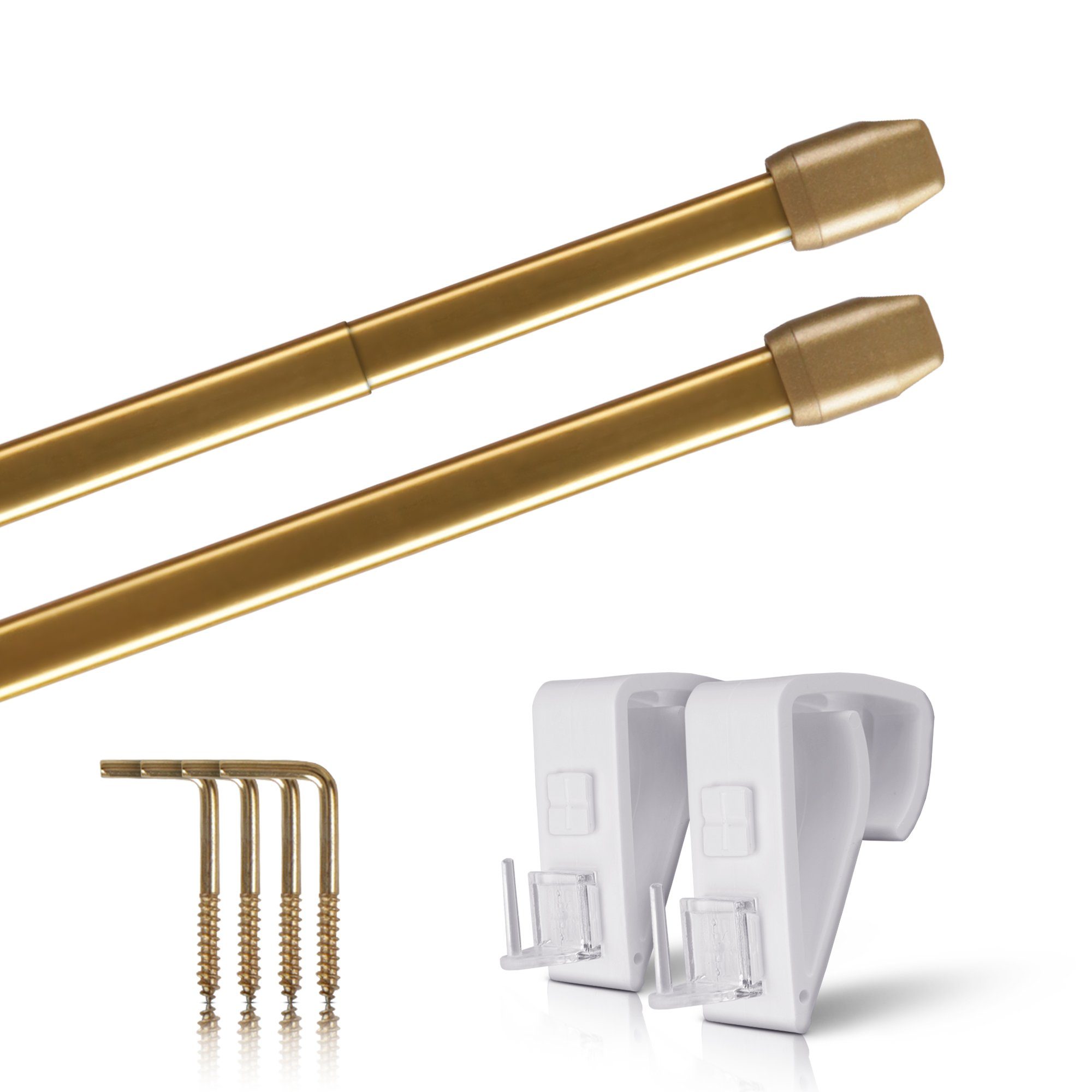 Bestlivings Vitragestange 2er-Pack, Ø 10 mm, 1-läufig, ausziehbar, mit Klem günstig online kaufen