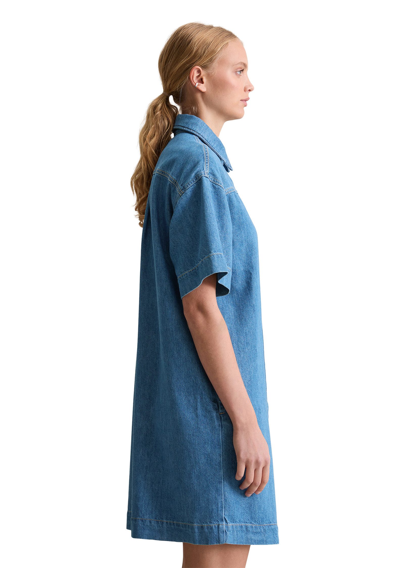Marc O'Polo DENIM Hemdblusenkleid mit recyeltem Leinen-Garn günstig online kaufen