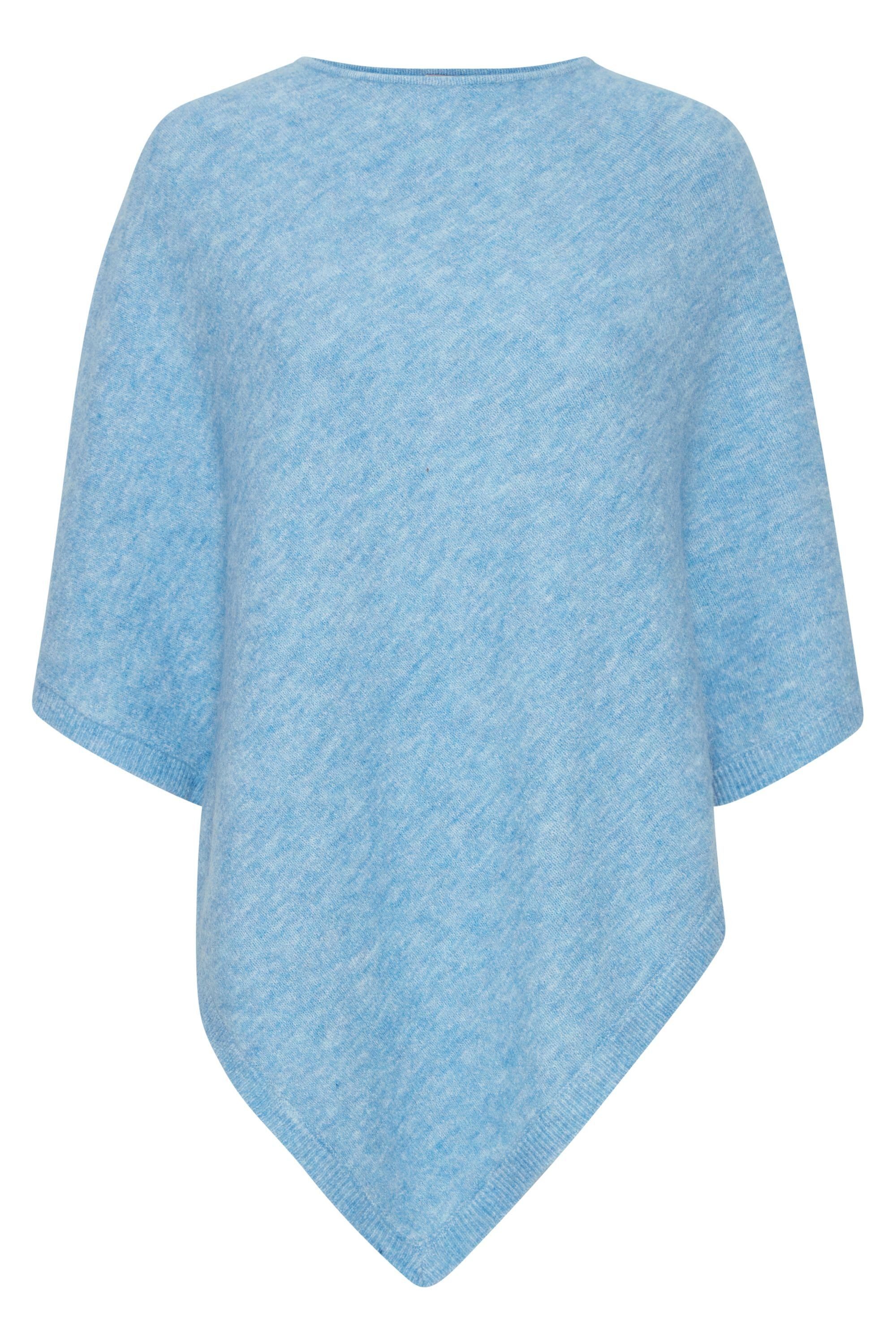 1 FRSANDY Fransa Sky Blue fransa PO Poncho Melange