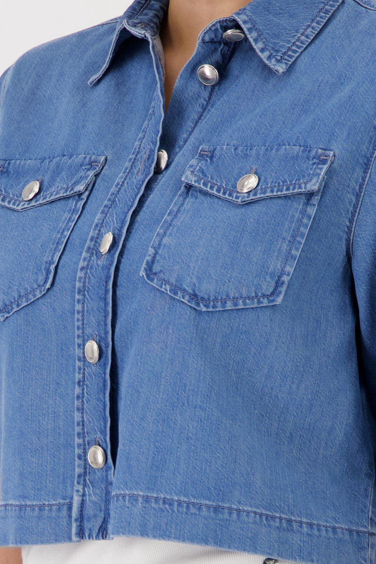 Monari Jeansjacke Regular fit mit Pattentaschen