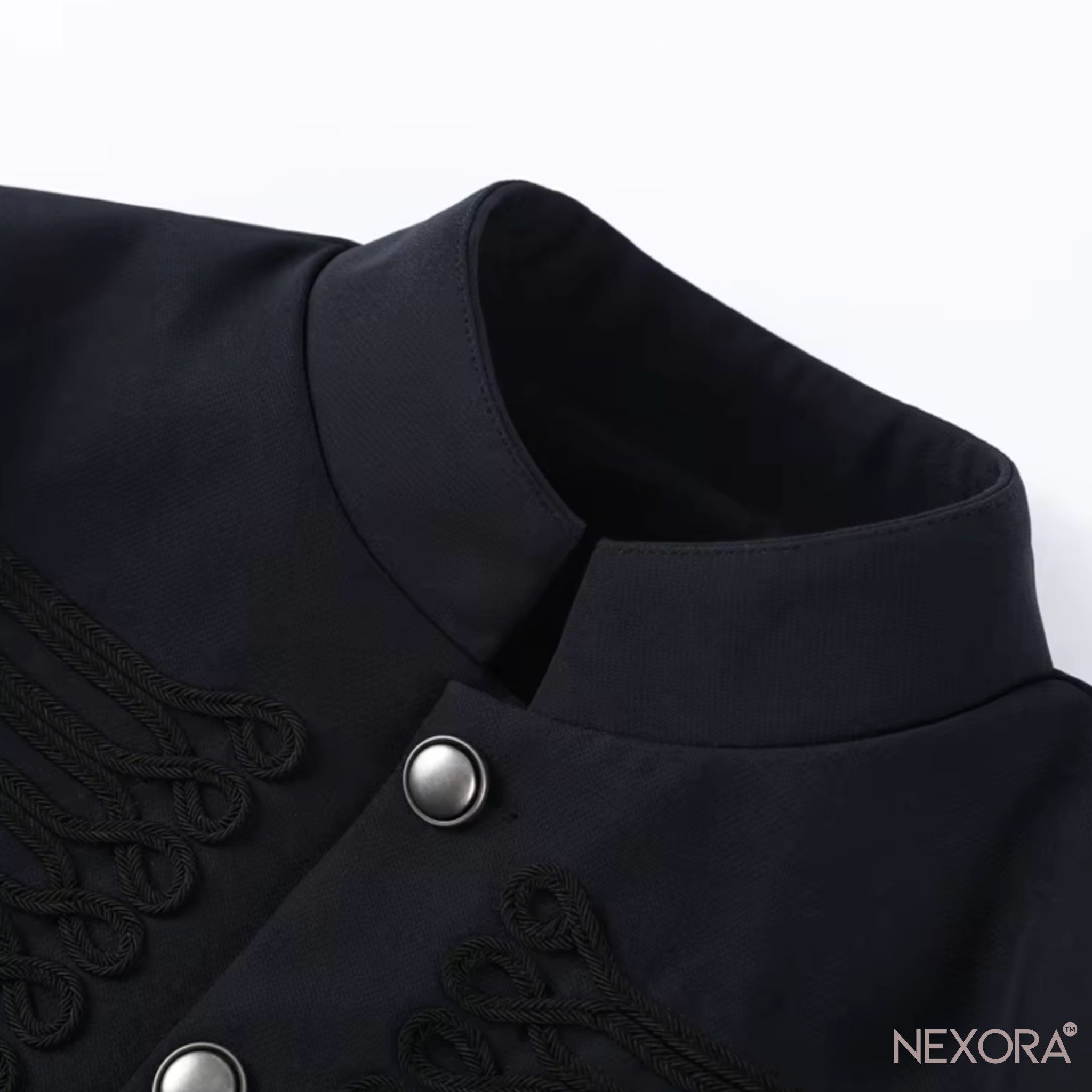 NEXORA Kurzjacke Damen Napoleon Jacke Kurzjacke mit Stehkragen und Zierknöpfen- Blazer Military-Stil, Stehkragen, Zierknöpfe – Bild 5 von 5