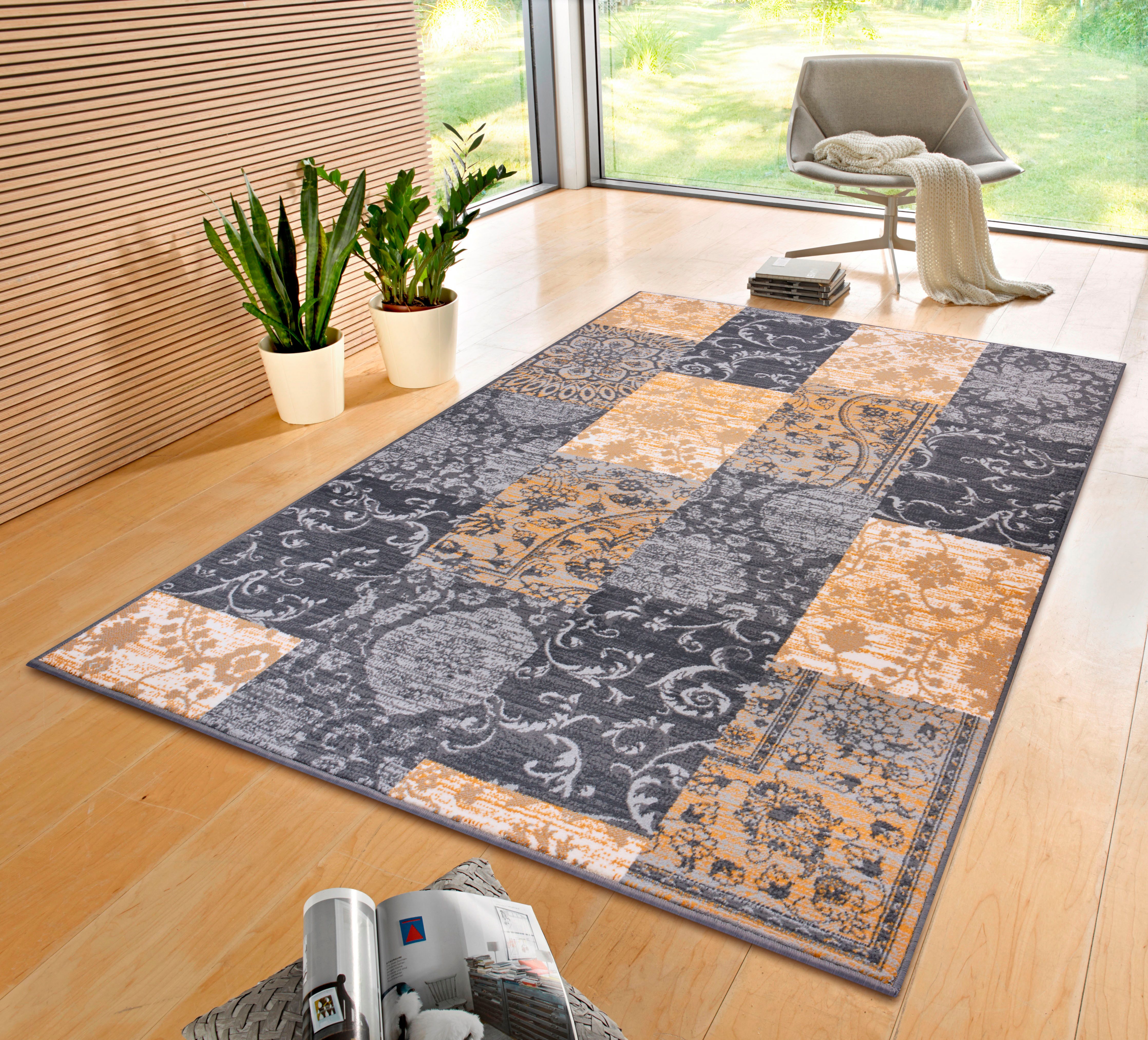 HANSE Home Teppich »Bloques«, rechteckig, 9 mm Höhe, Kurzflor, Weich, Mehrf günstig online kaufen