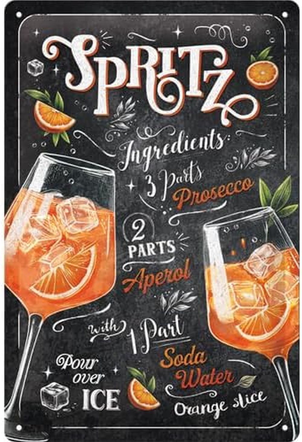 Metallschild Blechschild 20 x 30 cm - Aperol Spritz