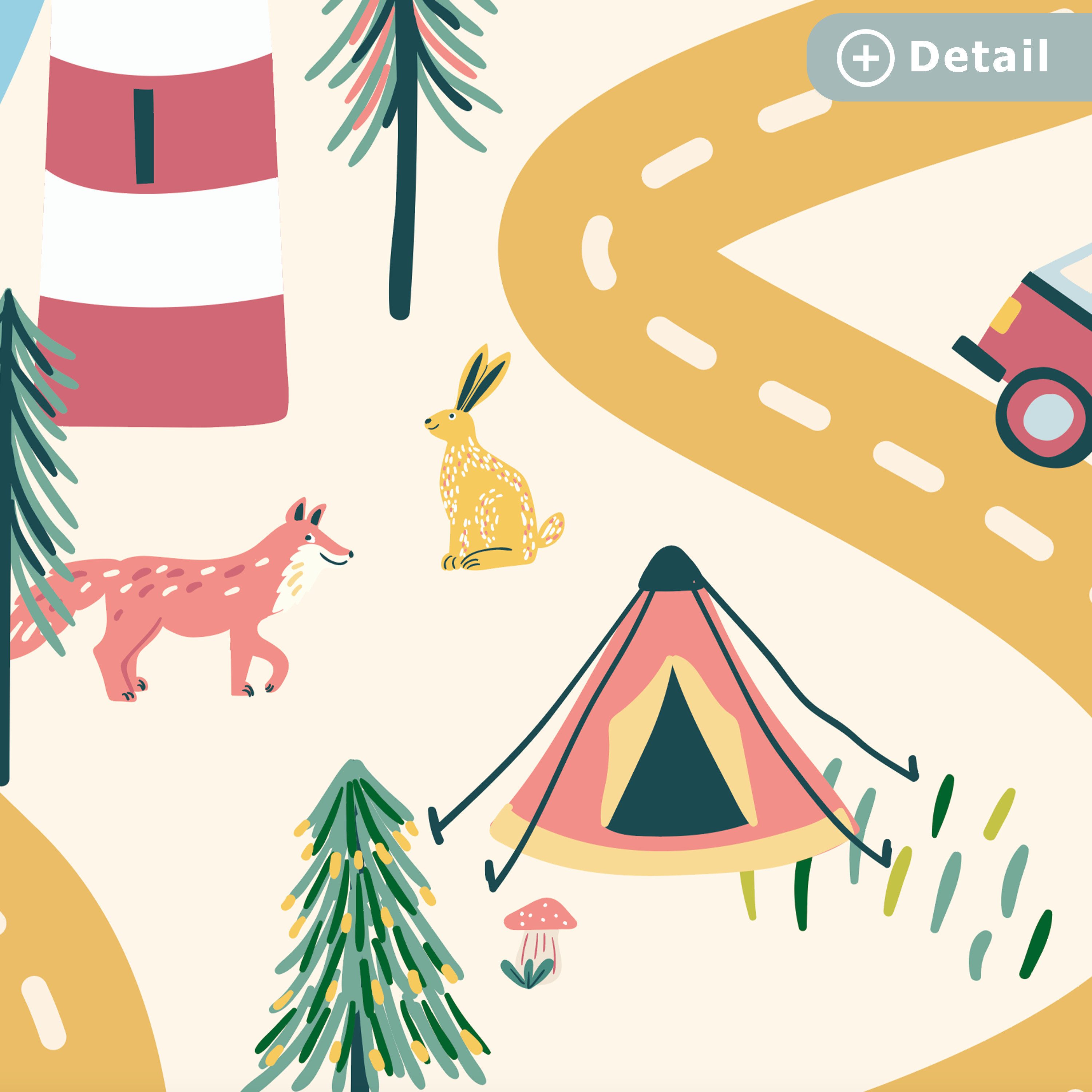 LetsPlaymats Spielmatte Riesenrad - Stadt - Tiere - Auto - Kinder, Krabbelm günstig online kaufen