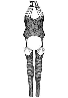 Leg Avenue Bodystocking Bodystocking im Straps-Look Netz - schwarz