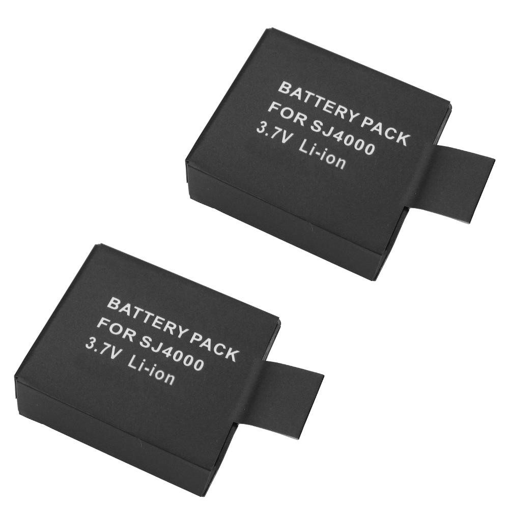 Trade-Shop 2x Akku passend für Qumox SJ4000 SJ5000 SJ6000 DX288812 DX288813 Kamera-Akku Li-Ion 900 mAh (3,7 V)