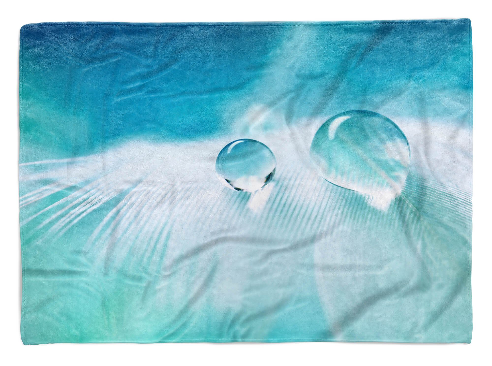 Sinus Art Handtücher Handtuch Strandhandtuch Saunatuch Kuscheldecke mit Fotomotiv Wassertropfen weiß, Baumwolle-Polyester-Mix (1-St), Handtuch