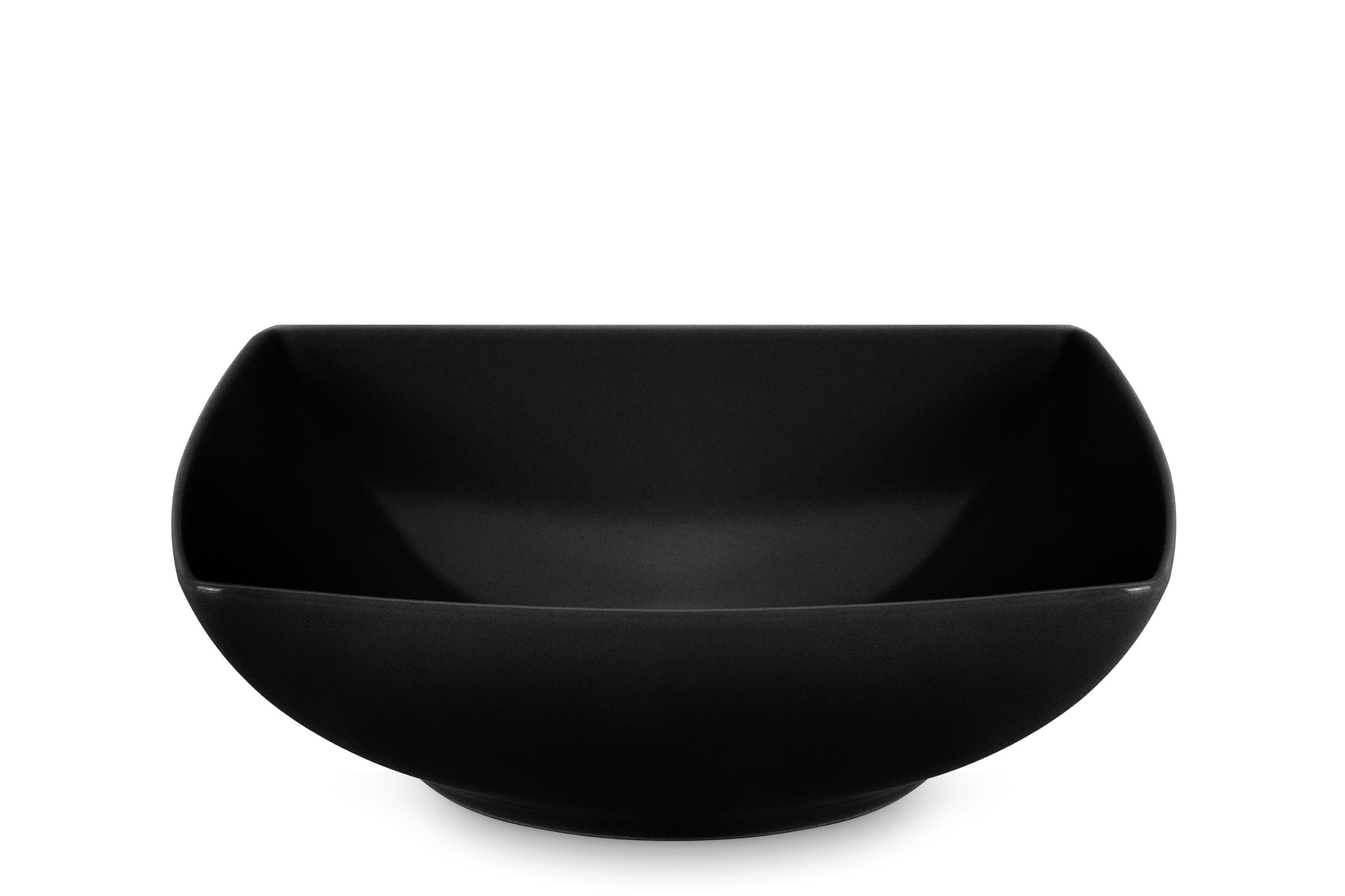 Suppenteller Mikrowellengeeignet 6 Keramik, und schwarzmatt EPIRI 6 Konsimo Teller-Set (6-tlg), quadratisch, Geschirrset Personen Spulmachinen- Personen,