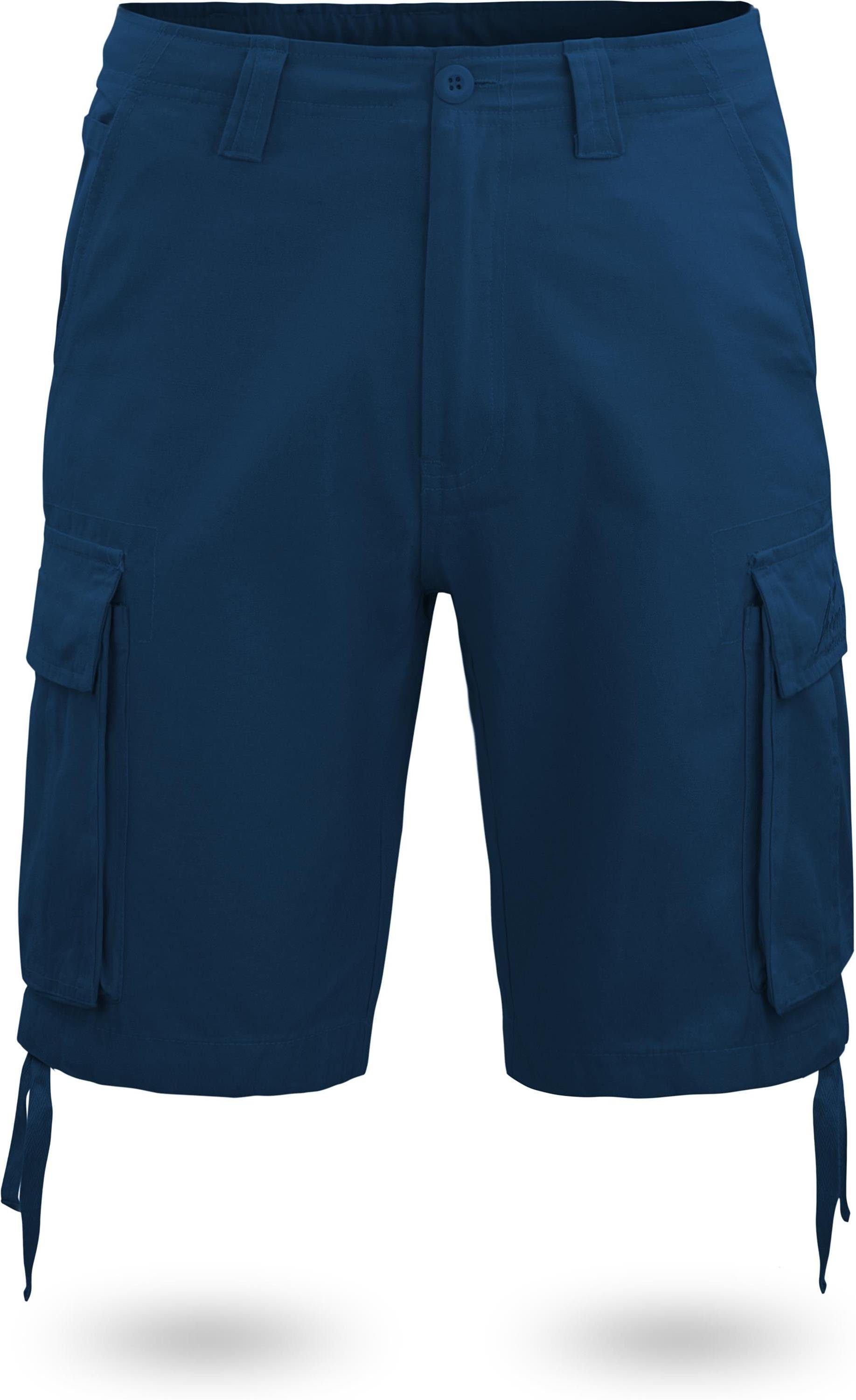 normani Bermudas Herren Shorts Kalahari Vintage 100% Sommershorts Navy Shorts Bio-Baumwolle aus mit Cargotaschen kurze