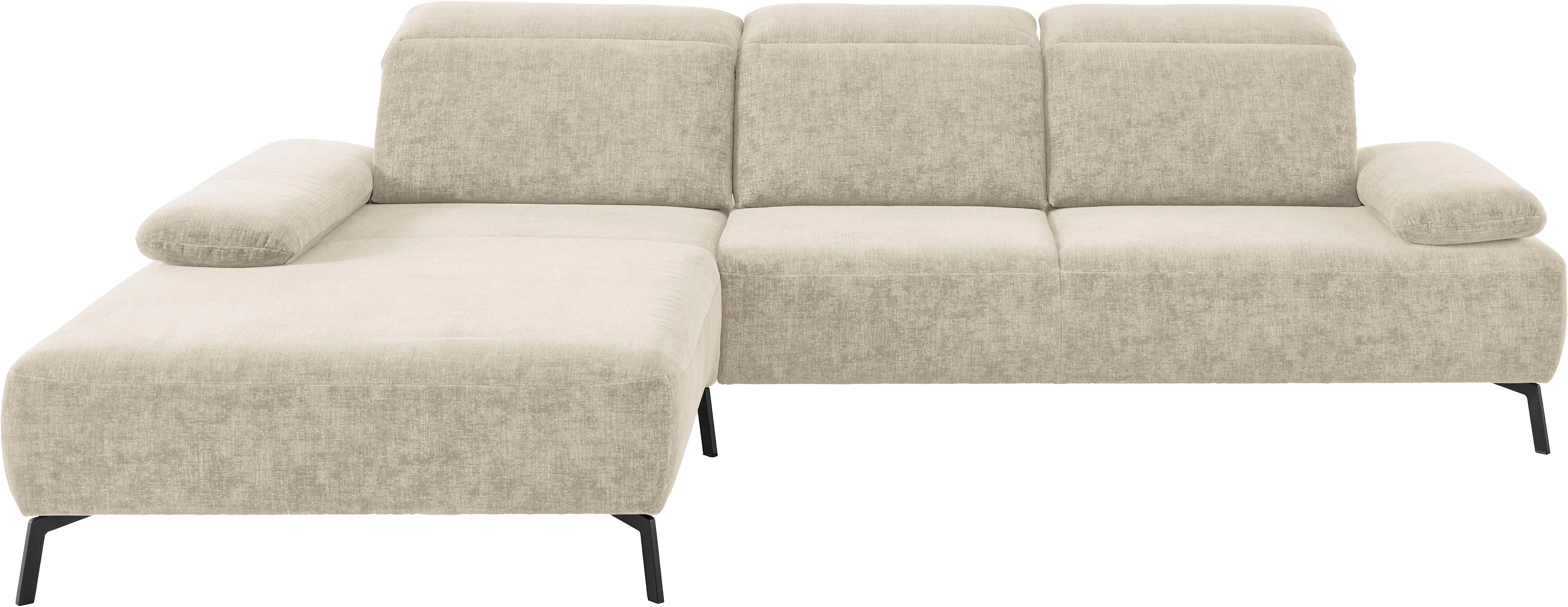 Ecksofa Liora, L-Form mit verstellbarem Kopfteil, Breite 291 cm