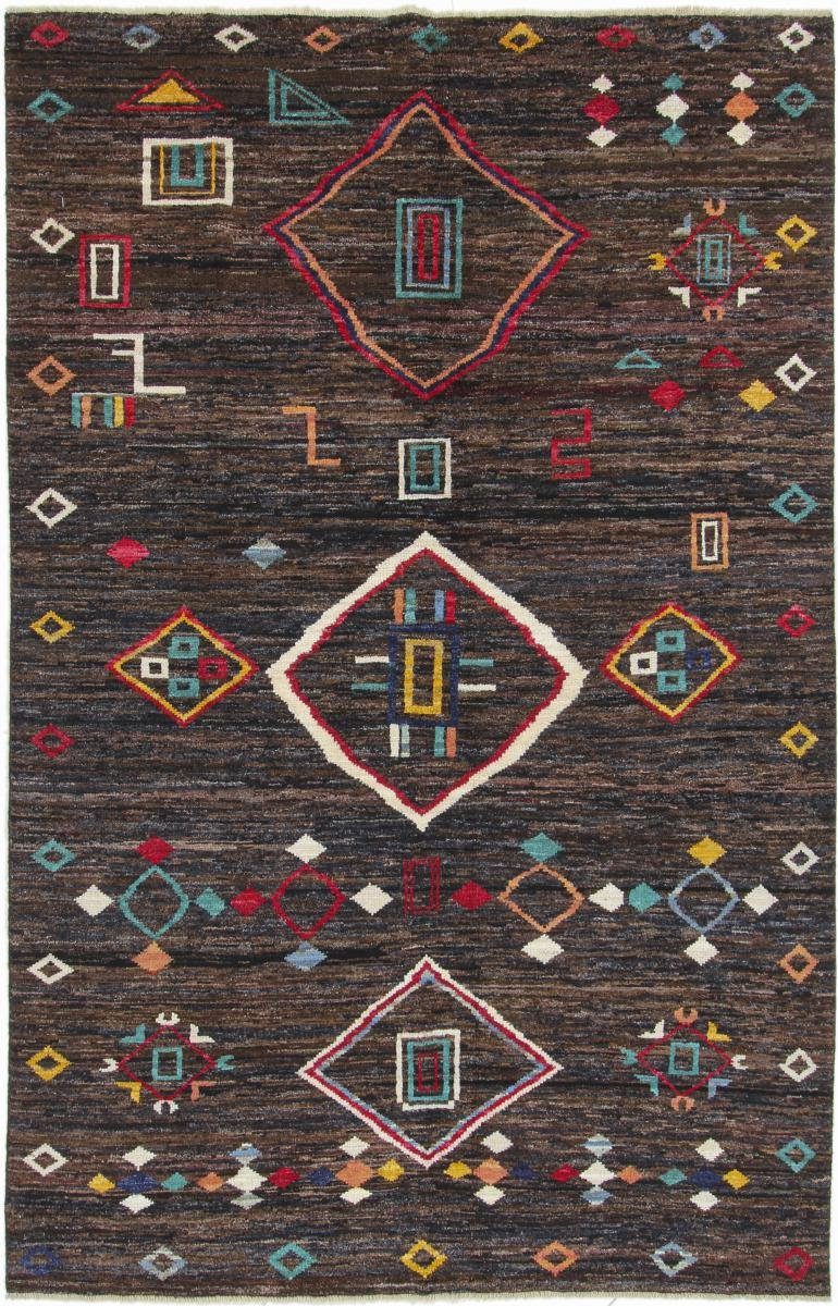 Orientteppich Berber Ghashghai 195x296 Handgeknüpfter Moderner Orientteppich, Nain Trading, rechteckig, Höhe: 10 mm