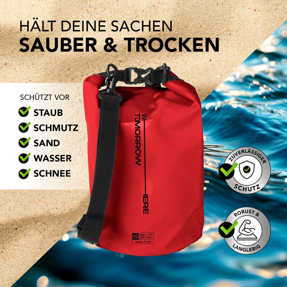 #DoYourSports Aufbewahrungstasche Dry Bag 10L, Outdoor Tasche Camping Angeln wasserdicht Handy sicher aufbewahren – Bild 4 von 5