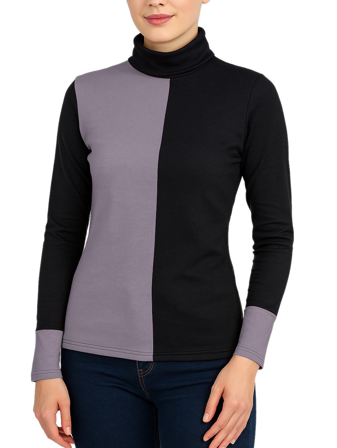 dy_mode Rollkragenshirt Damen Thermo Langarmshirt mit günstig online kaufen