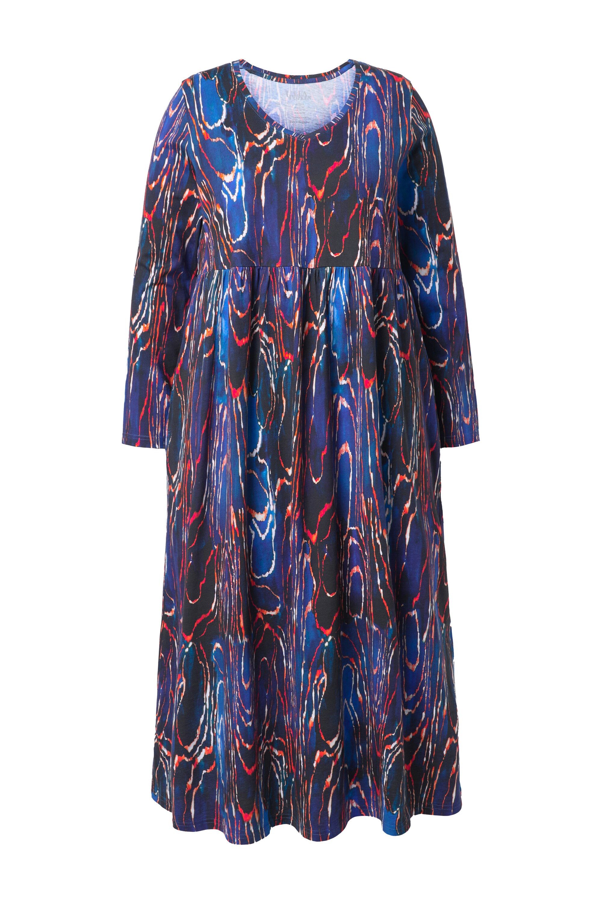 Maxikleid Maxikleid Schlangenmuster A-Linie V-Ausschnitt