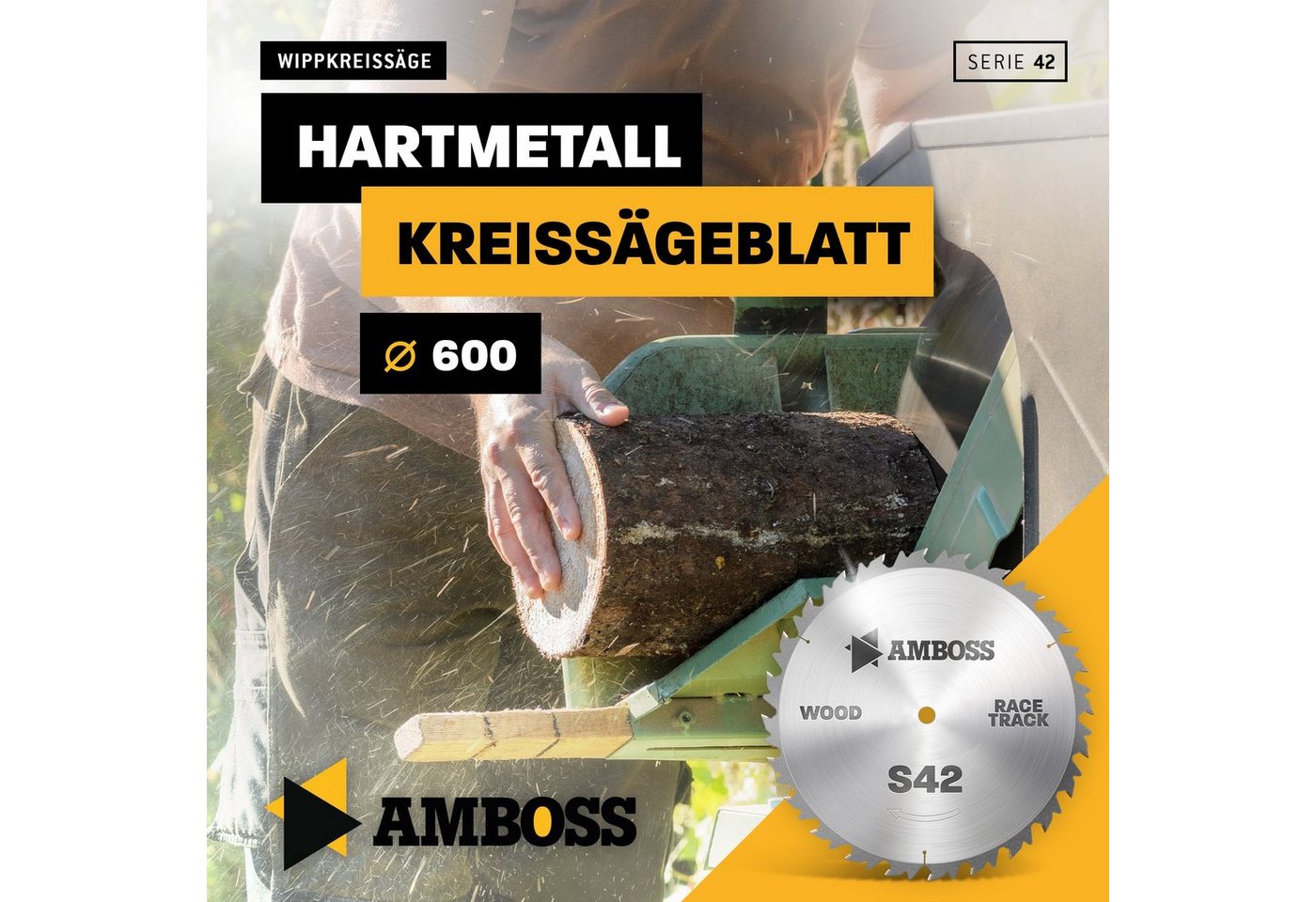 Thumbnail - Amboss Werkzeuge Kreissägeblatt HM Kreissägeblatt - 600 x 4.2/2.8 x 30 Z40 WZ