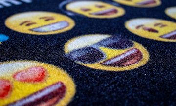 Fußmatte emoji- Türmatte Don´t worry be Happy 60x40 cm, Rockbites, Rechteckig, Höhe: 3 mm