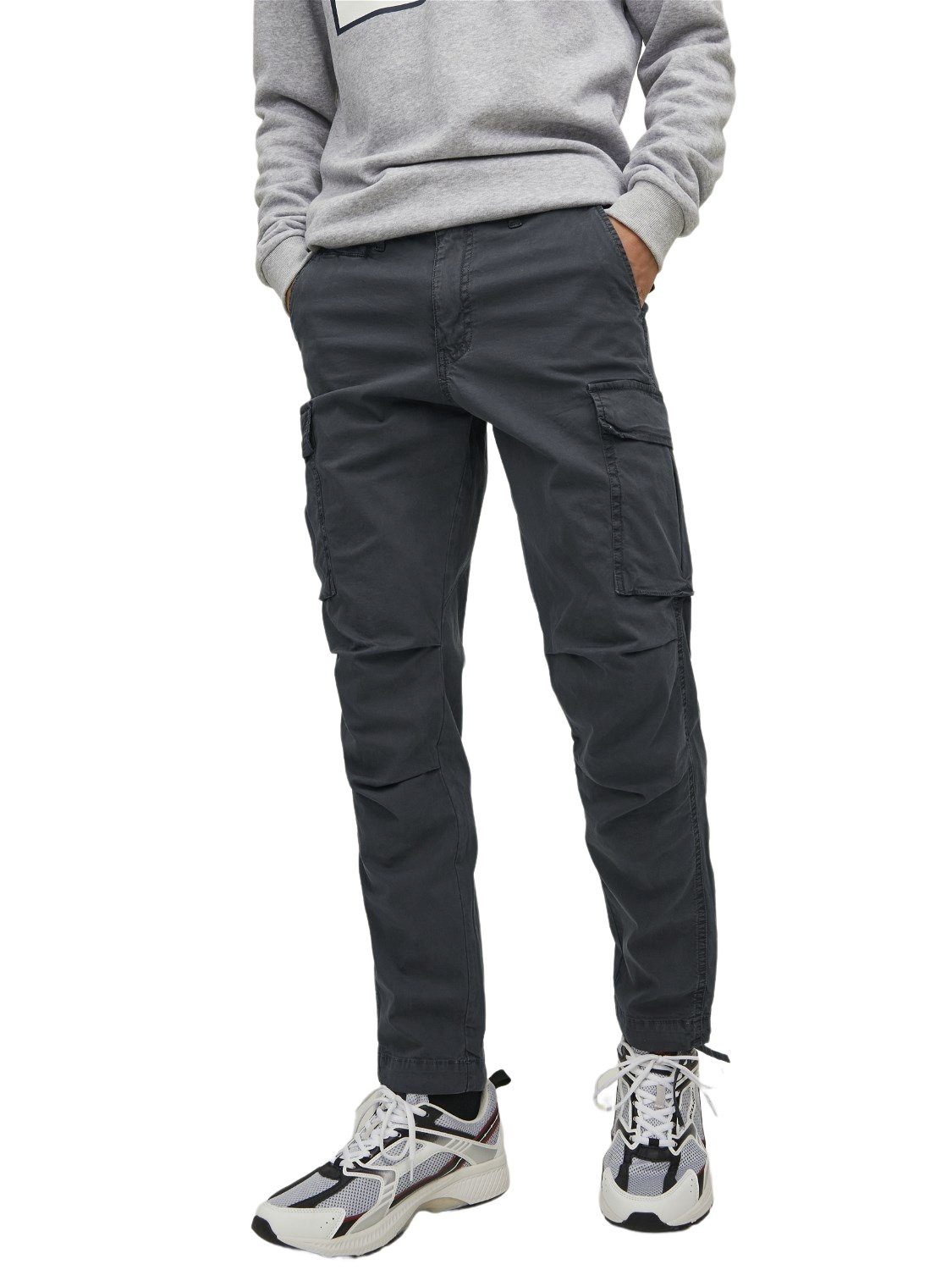 Jack & Jones Cargohose JPSTACE JJTUCKER mit Stretch Asphalt 12216664